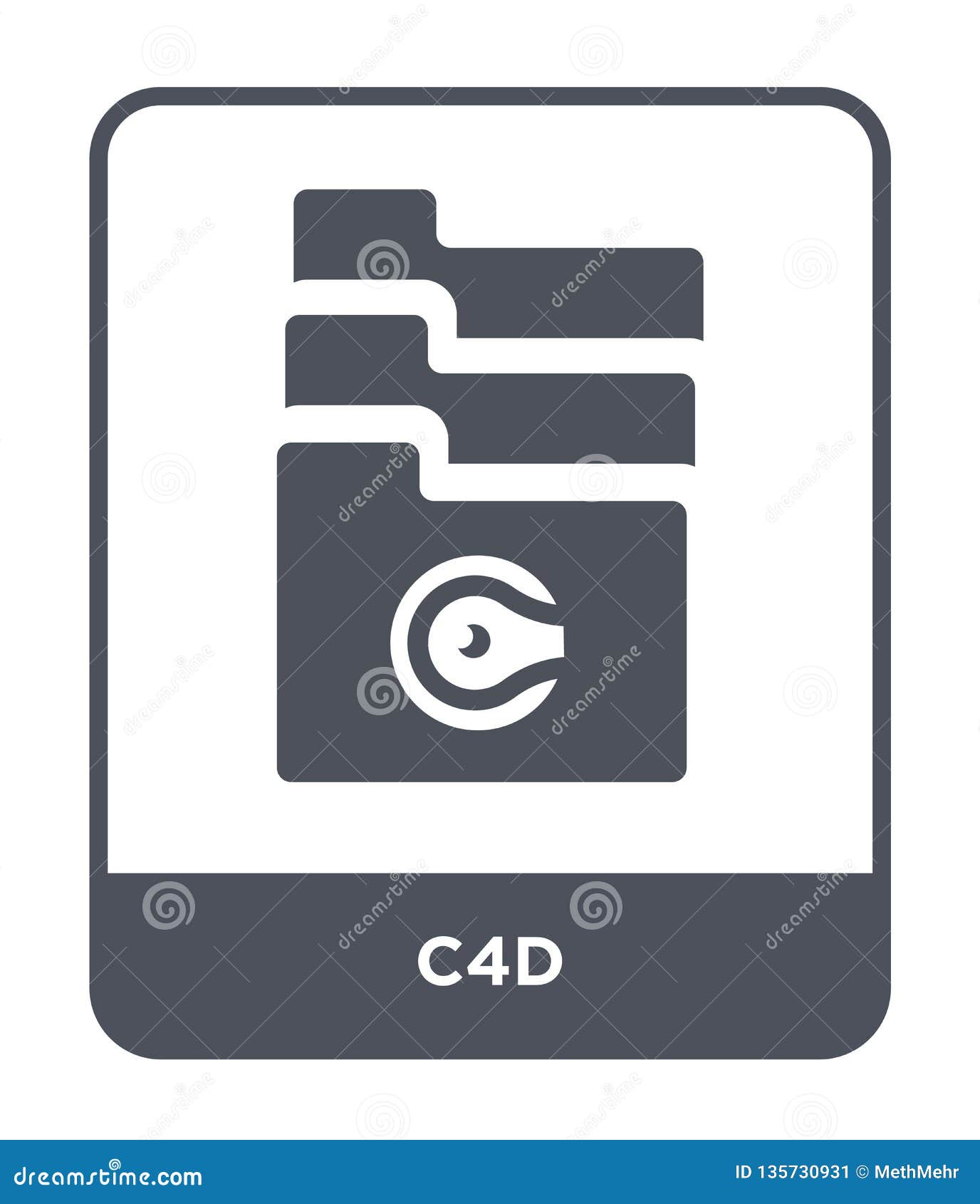 c4d icon in trendy  style. c4d icon  on white background. c4d  icon simple and modern flat  for web site