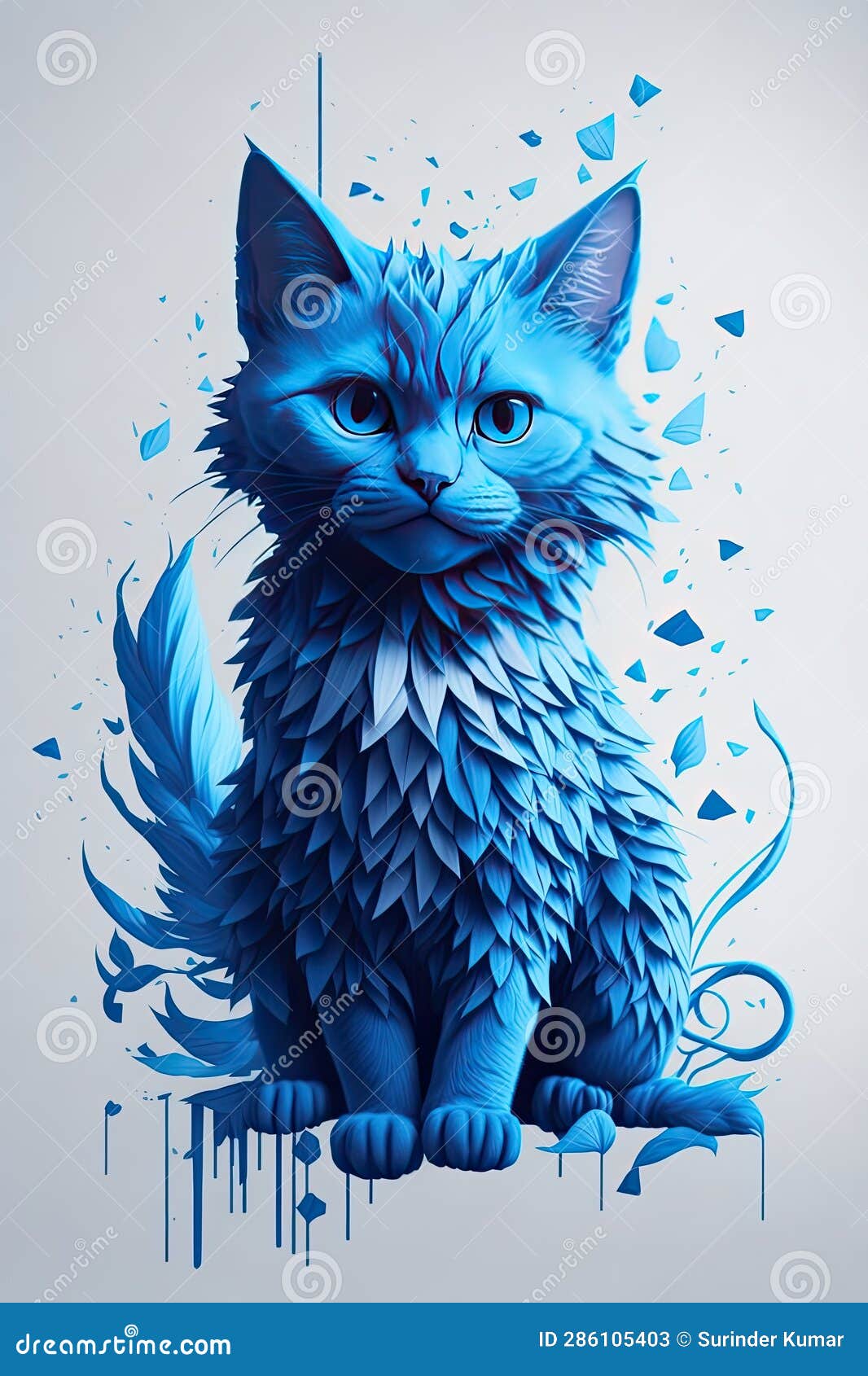 c'est un animal magnifique de type chat bleu