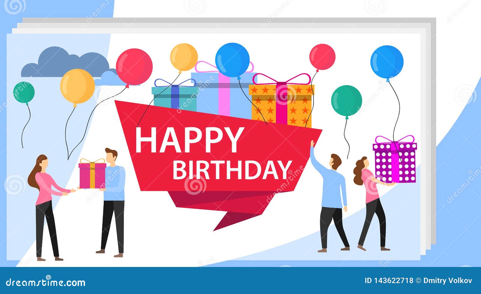C L Bration De Partie De Joyeux Anniversaire Avec L Ami Illustration De Vecteur D Une Carte De Voeux De Joyeux Anniversaire Conce Illustration Stock Illustration Du Vecteur Voeux