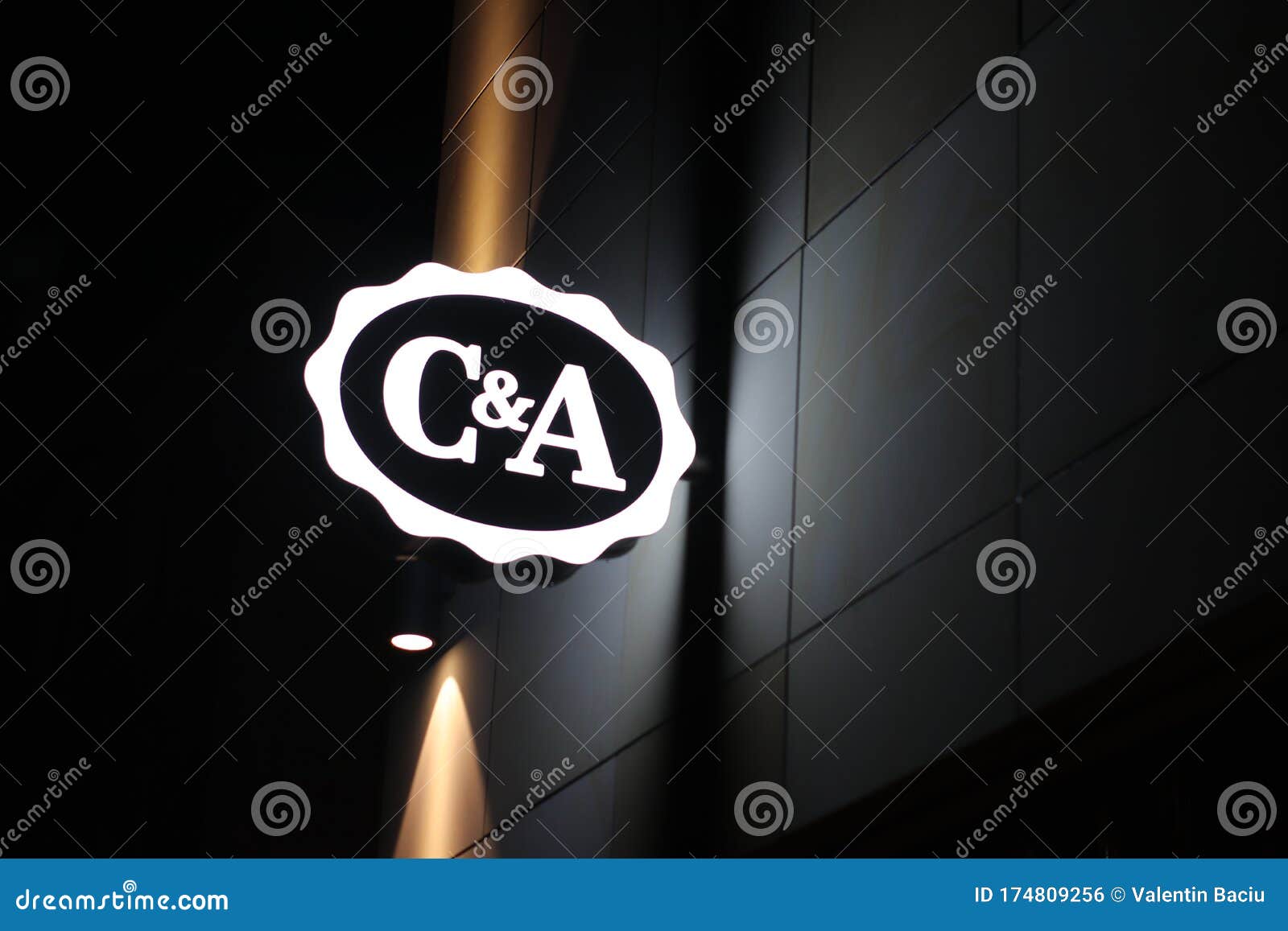C&a Logo Emblem at Night Editorial Photo - Image of night, light: 174809256