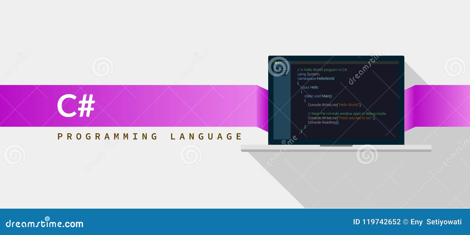 C Programming Language with Script Code on Laptop Screen, Programming ...