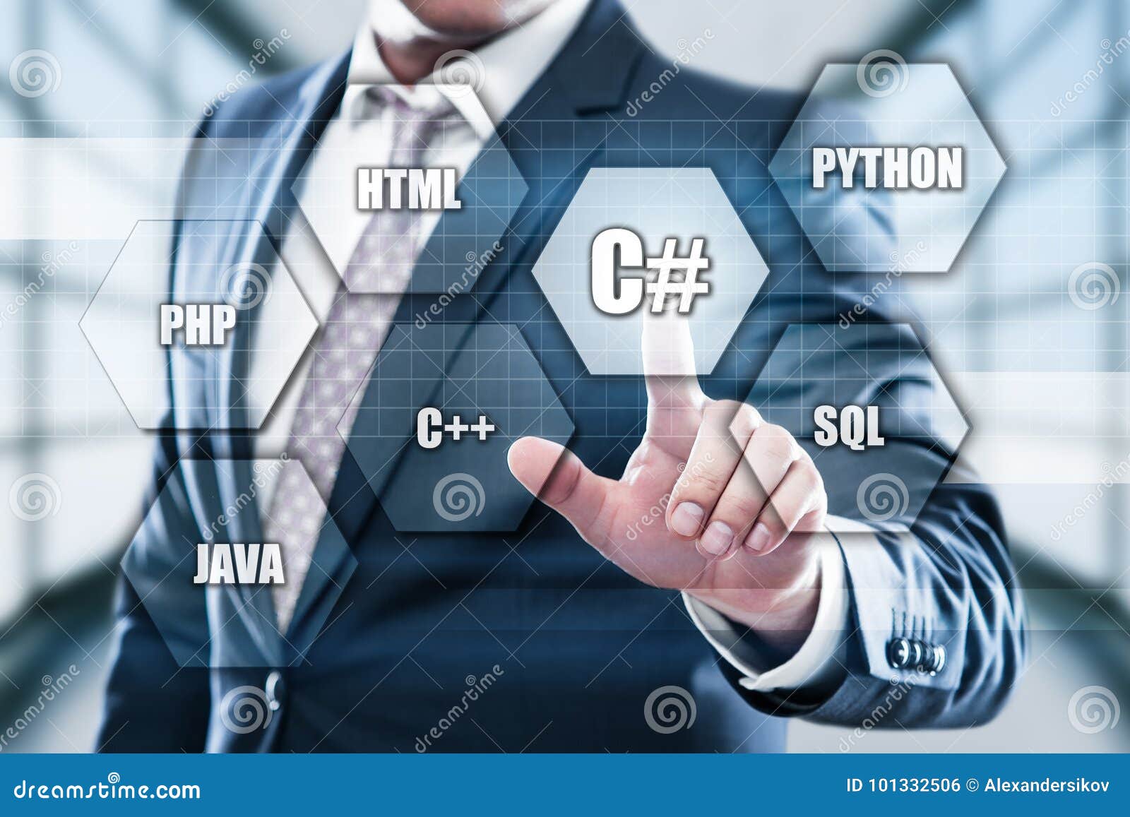 c sharp programming language web development coding concept