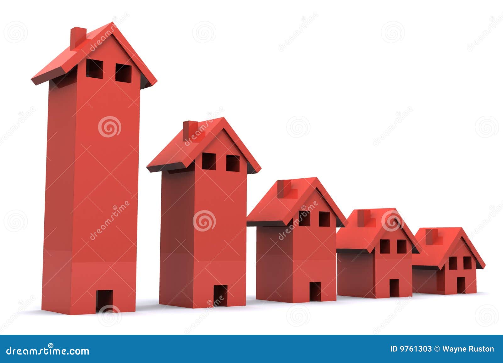 Caída Del Mercado Inmobiliario Stock de ilustración - Ilustración de  positivo, districto: 9761303, image size:1600x1154