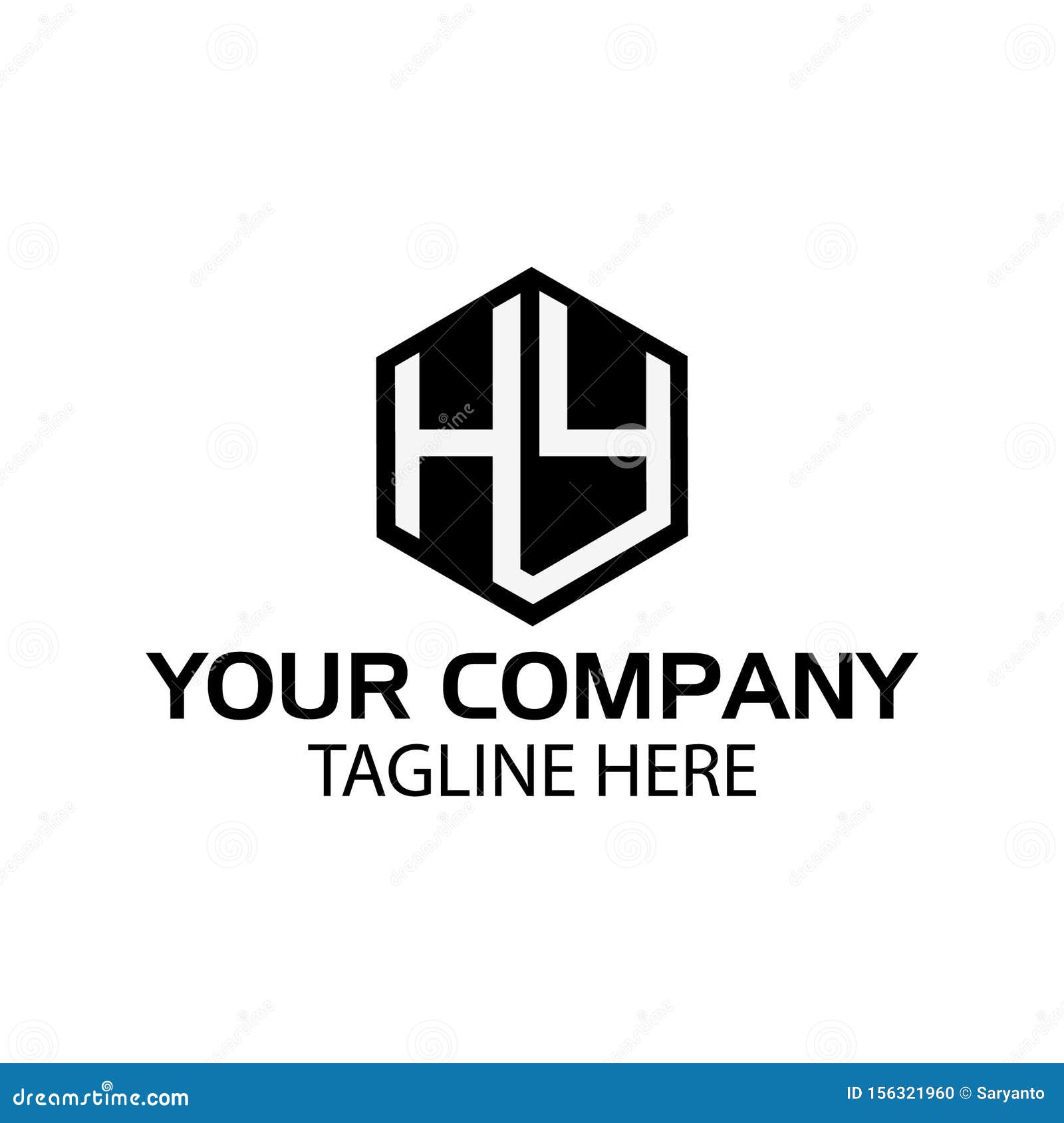 Letter HY Stock Logo, HY Initial., Flat Design Stock Vector ...