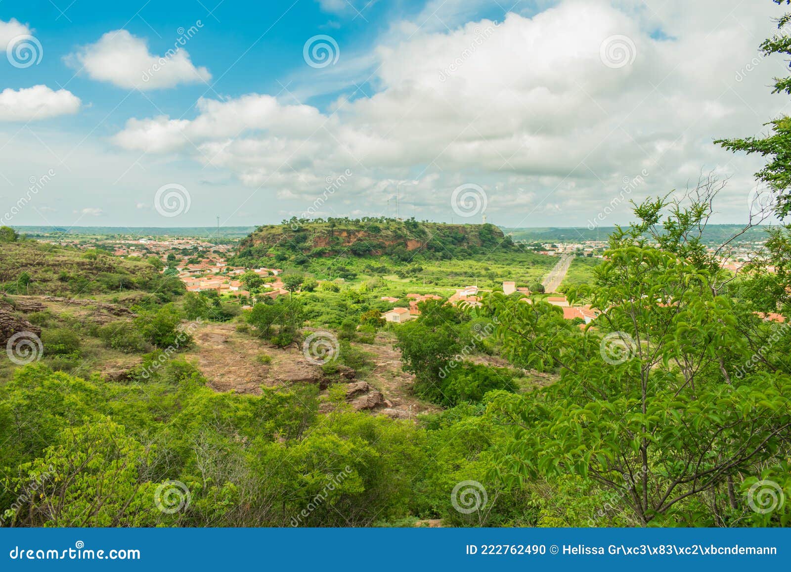 caatinga forest and a view of oeiras, piaui in northeast brazil
