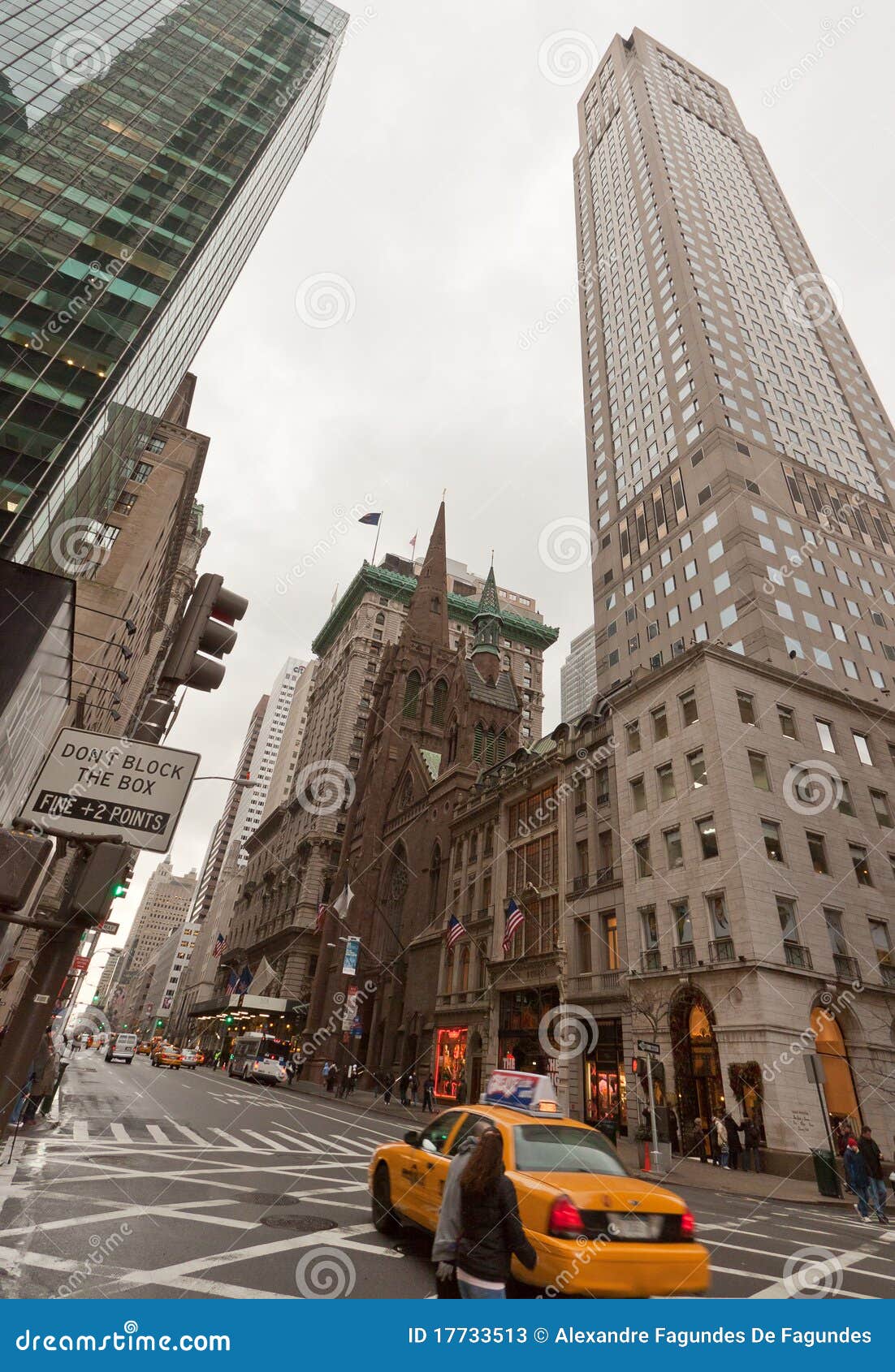 Cab In 5th Avenue New York City Editorial Stock Photo Image Of Corner Presbyterian 17733513
