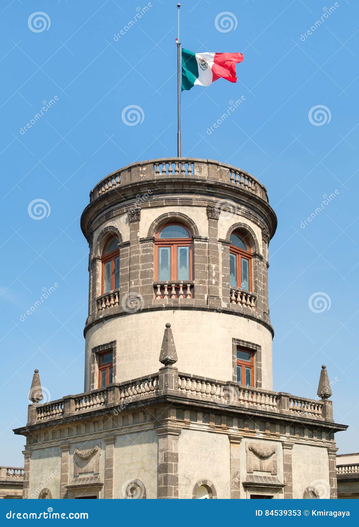 the caballero alto tower on top of chapultepec castle in mexico city