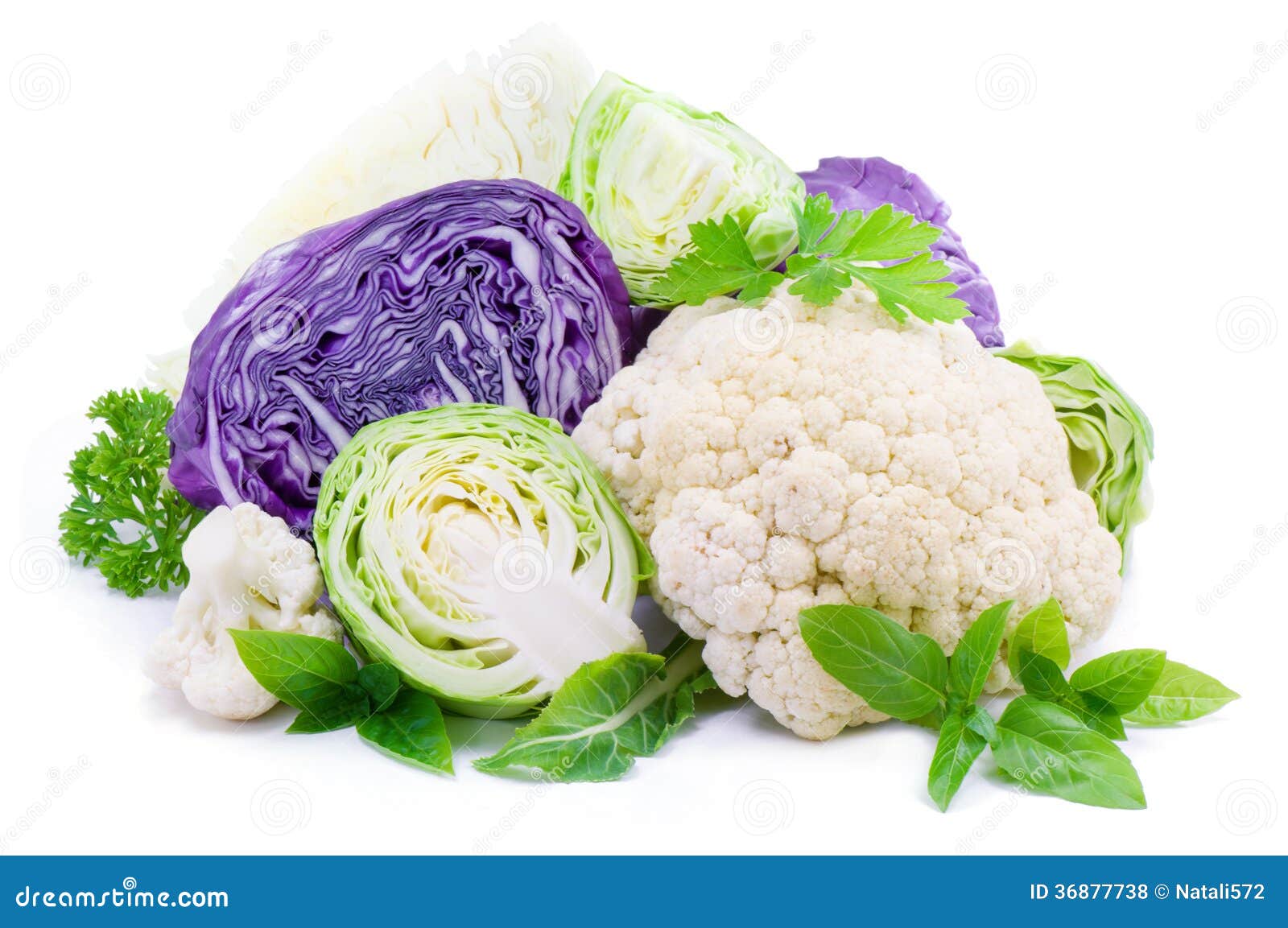 Cabbage and cauliflower. stock photo. Image of freshness 36877738
