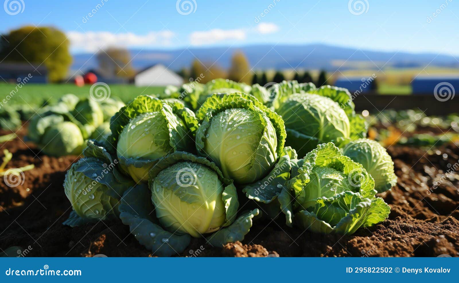 Cabbage Greens in High Quality Fields for daily Nutritional Needs