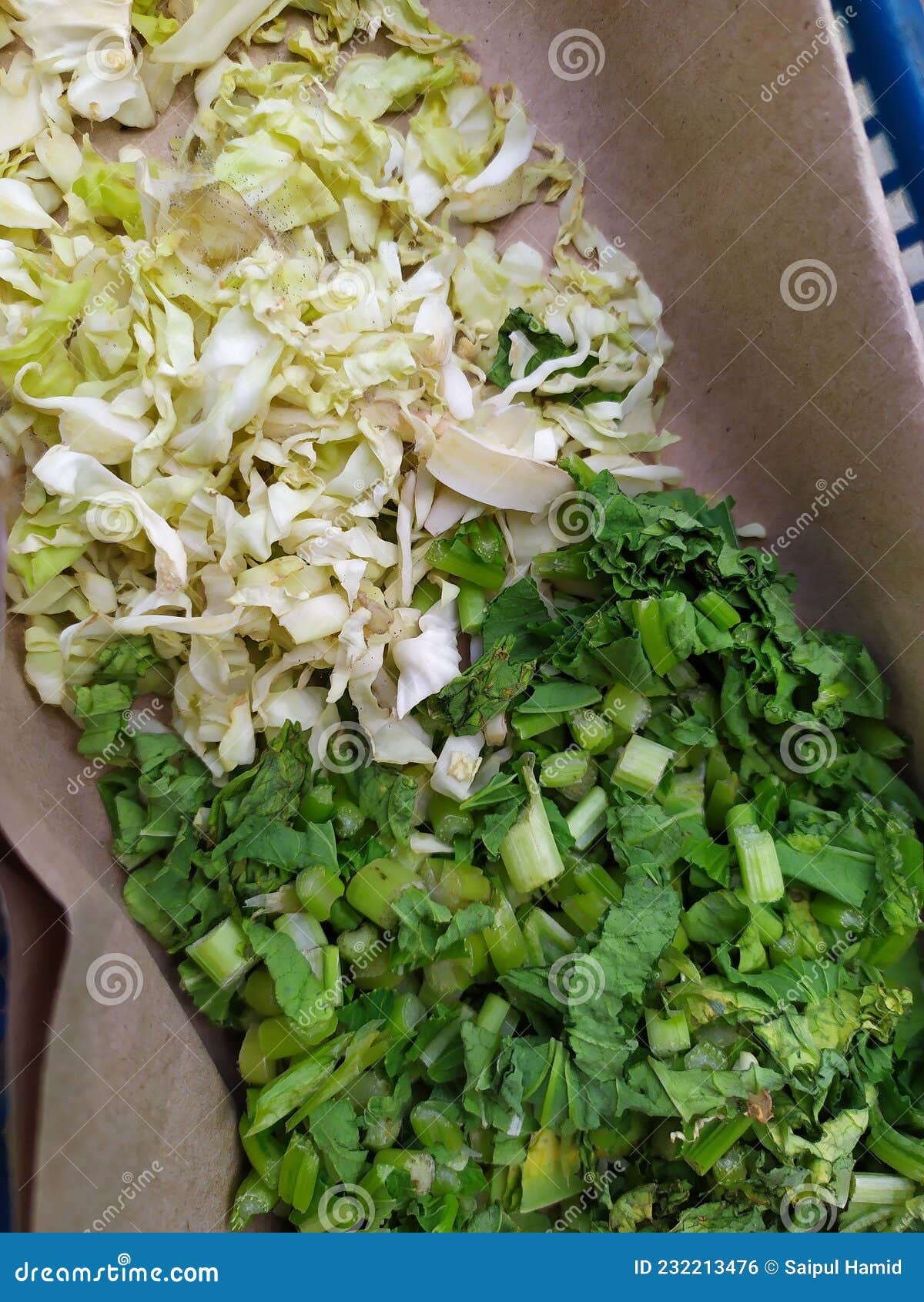 Cabbage and Mustard Greens for Meatball Mix Stock Photo Image of