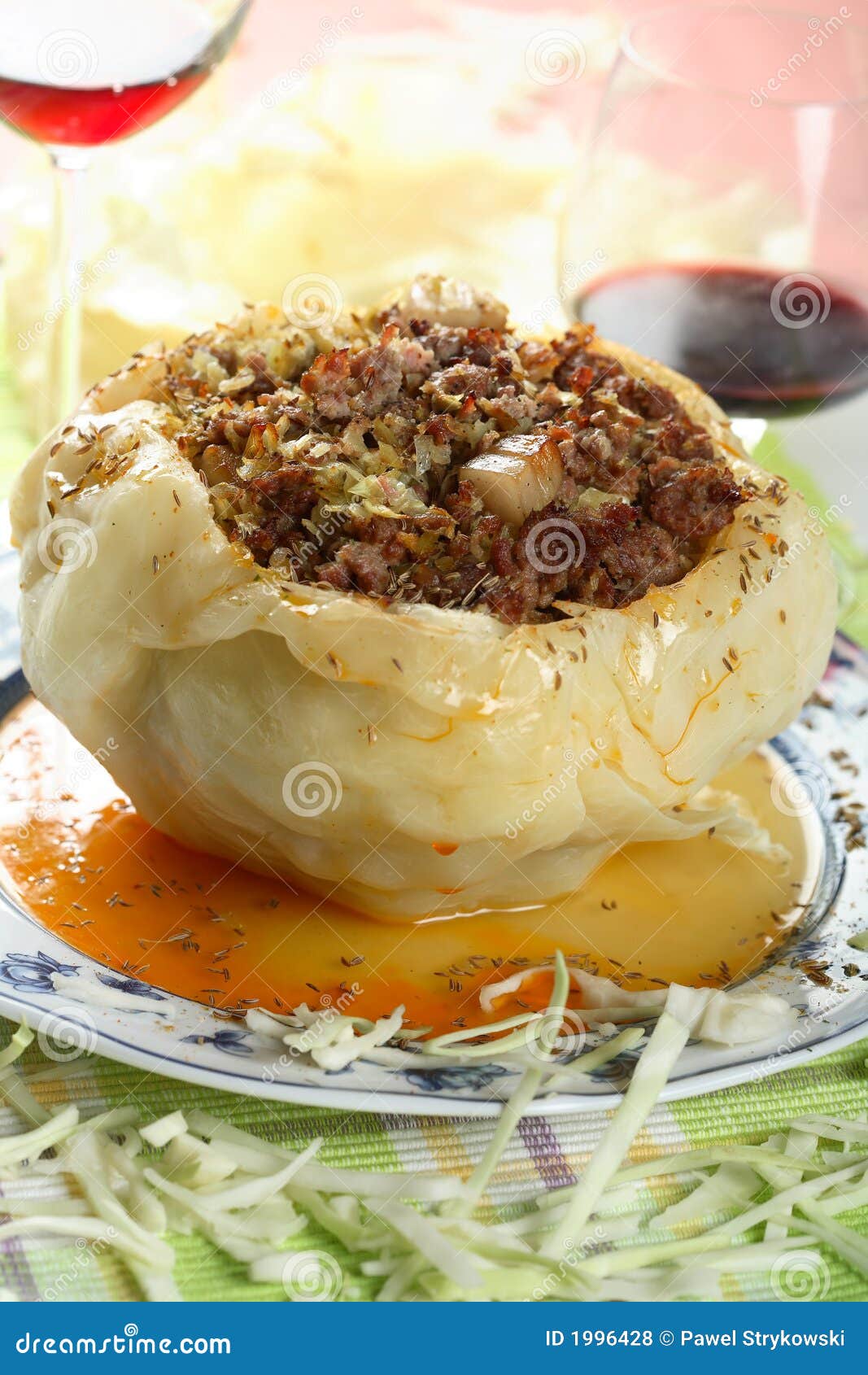 Cabbage stuffed pork mince stock photo. Image of china 1996428