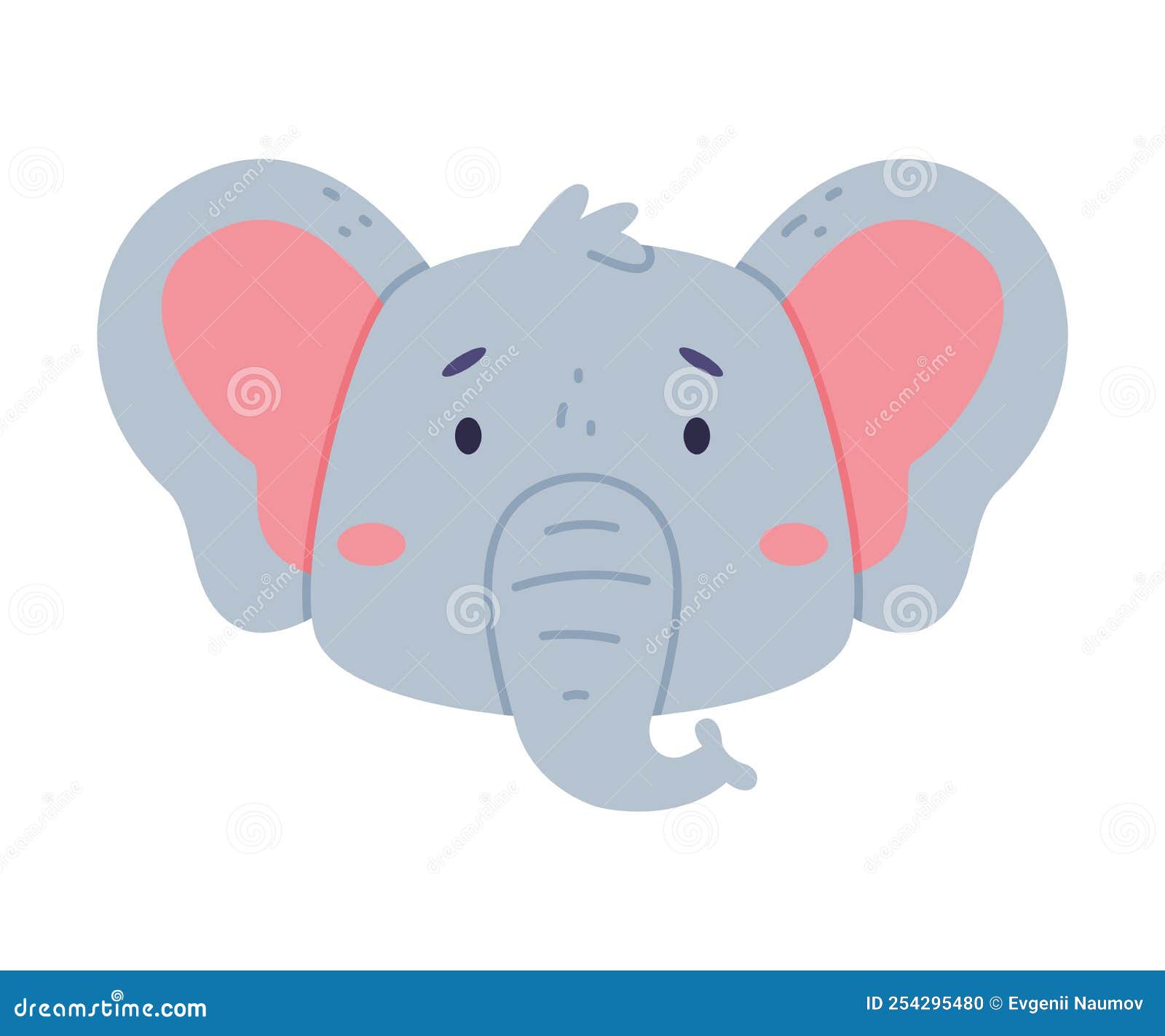 ilustração em vetor de elefante fofo animal isolado em estilo