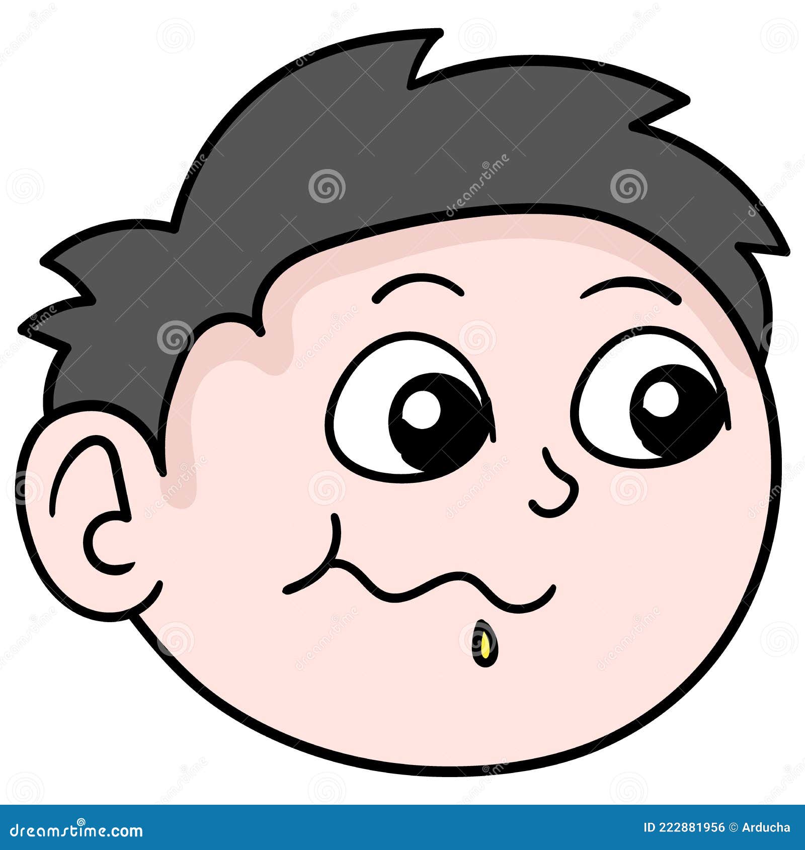 Faces Desenhadas À Mão Dos Desenhos Animados. Olhos E Boca Expressivos,  Sorrindo, Chorando E Expressões De Rosto De Personagens Surpresos. Emoções  Cômicas De Caricatura Ou Emoticon Doodle. Royalty Free SVG, Cliparts,  Vetores