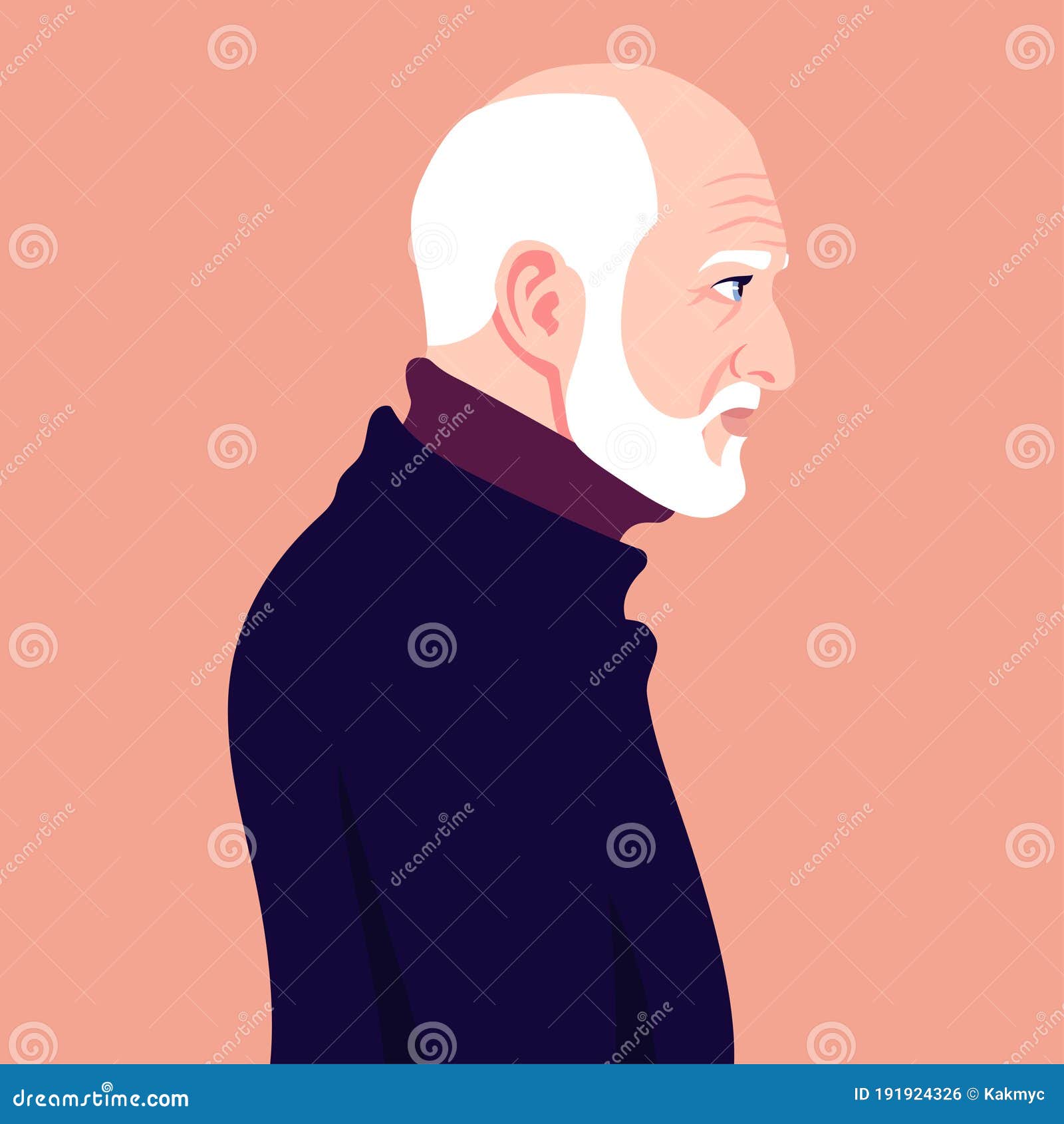 Homem careca - Personagem dos desenhos animados - Ilustração vetorial  imagem vetorial de baavli© 15211487
