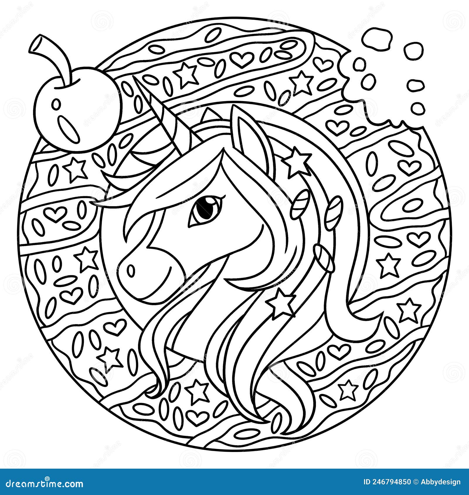 Uma página para colorir fofa e engraçada de um cavalo. fornece horas de  diversão de colorir para as crianças. para colorir, esta página é muito  fácil. adequado para crianças pequenas e crianças