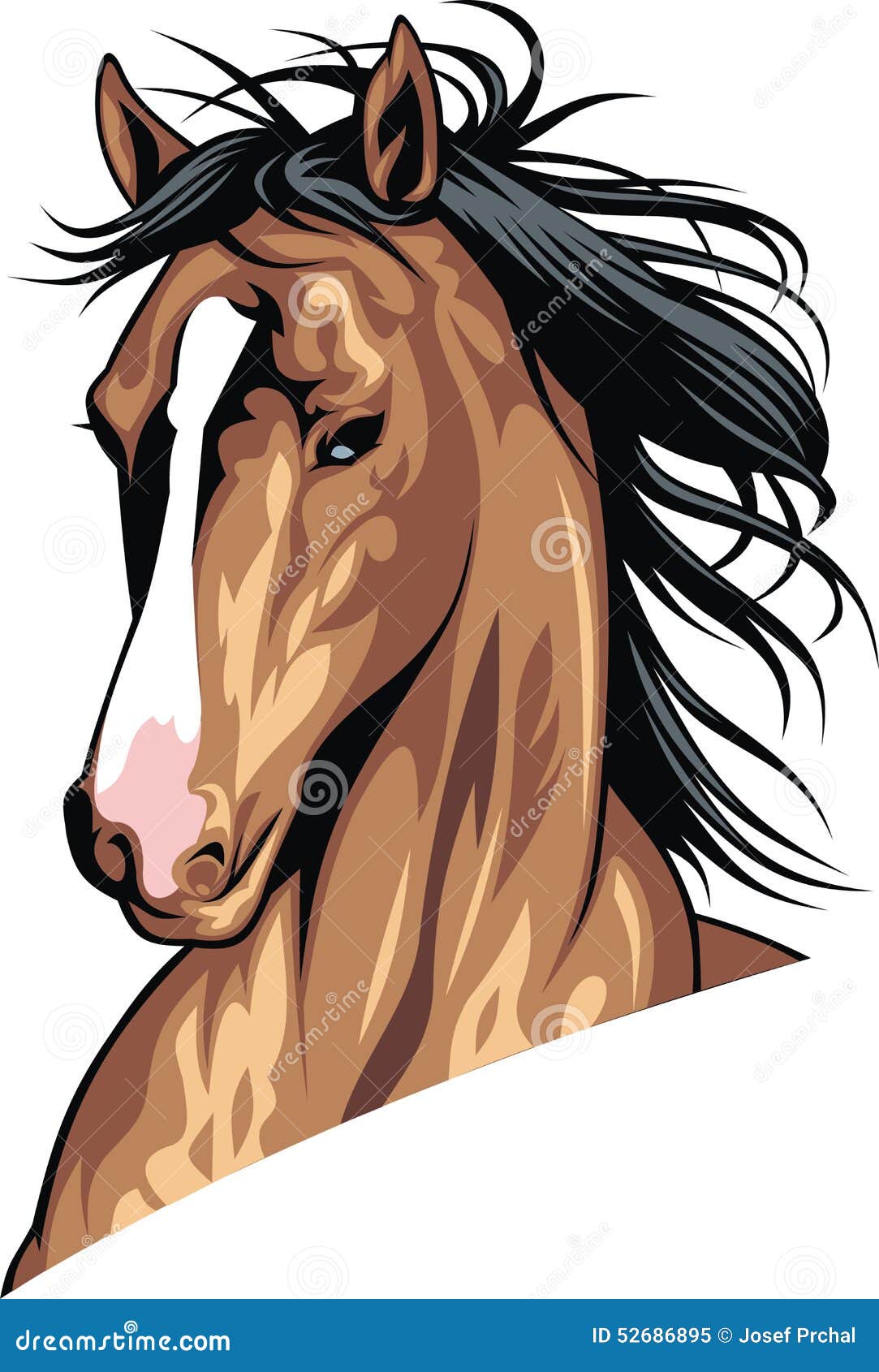 Cabeça De Cavalo De Desenho Animado Vetorial Ilustração do Vetor -  Ilustração de marrom, retrato: 183761081