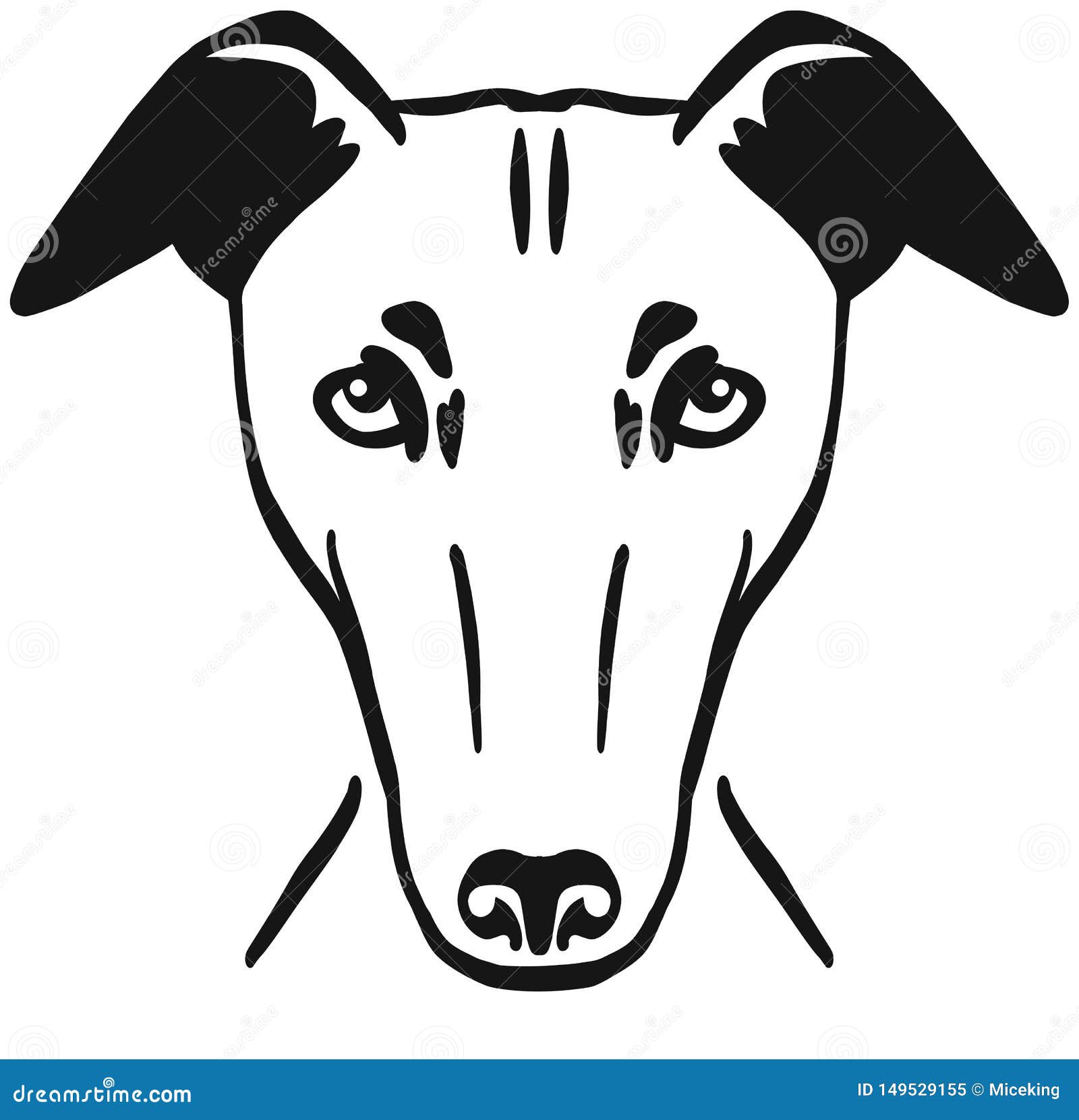 Silhueta De Cabeca De Galgo