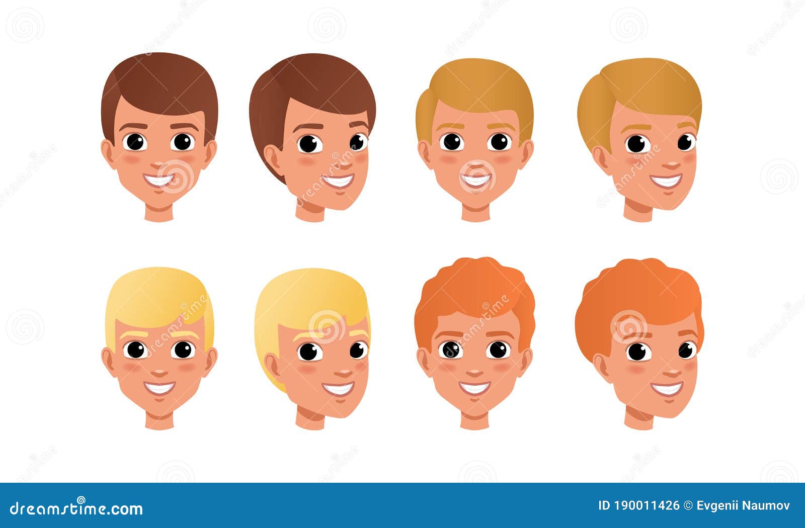 3d renderização de perfil de personagem masculino com cabelo
