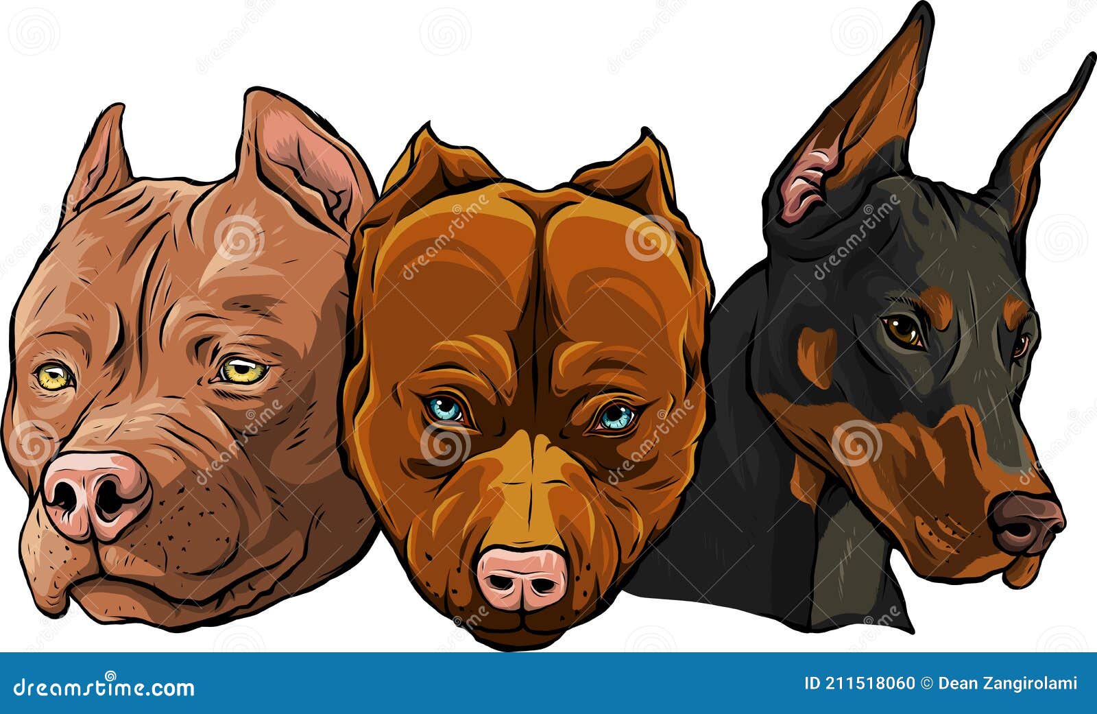Sip Alrededores Prevención Cabezas De Perros Pitbull Dobermann Bulldog Vector Ilustración del Vector - Ilustración de buldog, perro: 211518060 Sip Alrededores Prevención Cabezas De Perros Pitbull Dobermann Bulldog Vector Ilustración del Vector - Ilustración de buldog, perro: 211518060