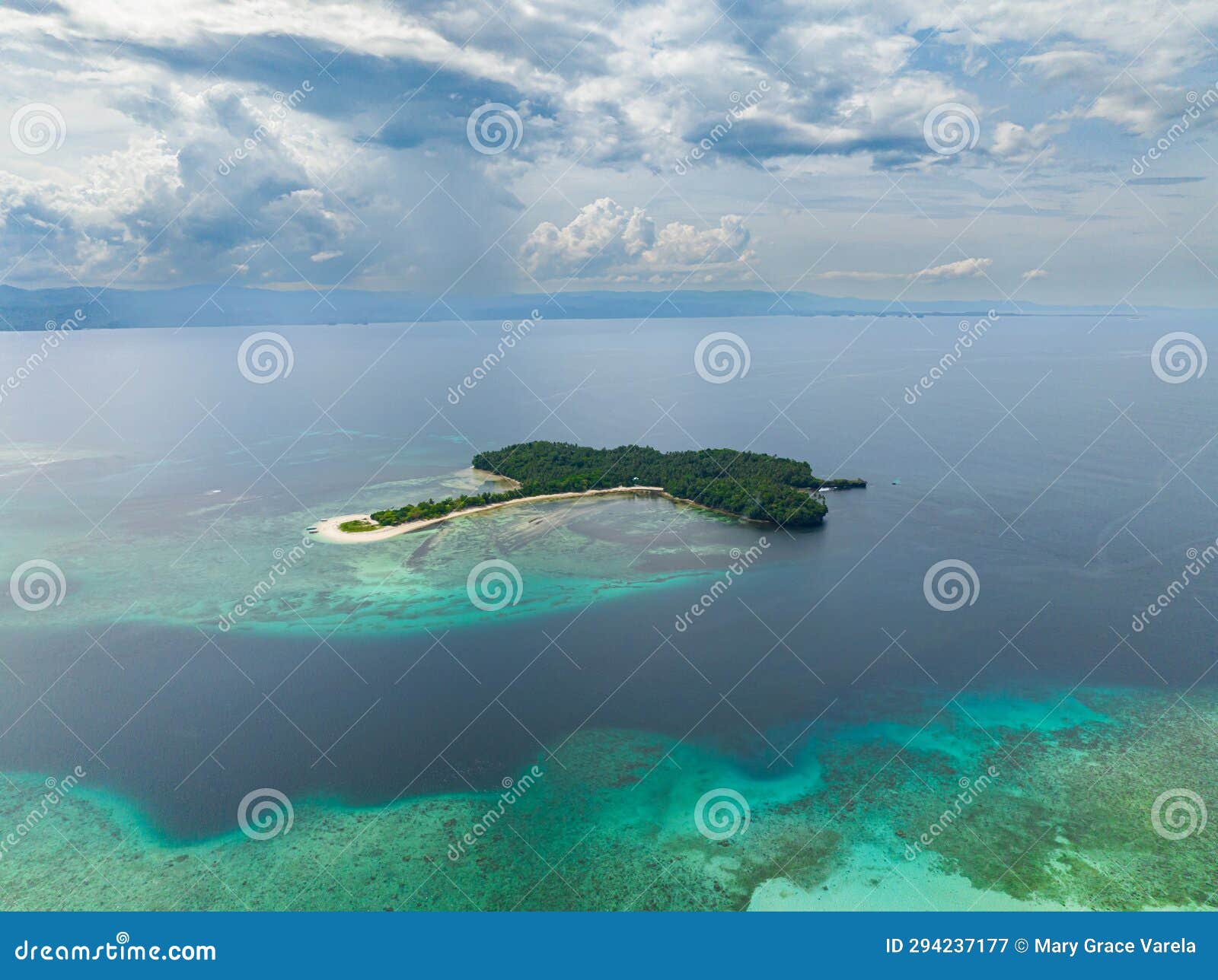 cabgan islet in barobo, surigao del sur. philippines.