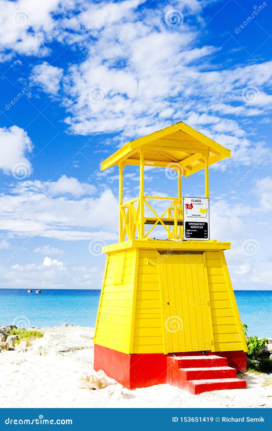 Cabin on the Beach, Enterprise Beach, Barbados, Caribbean Stock Image