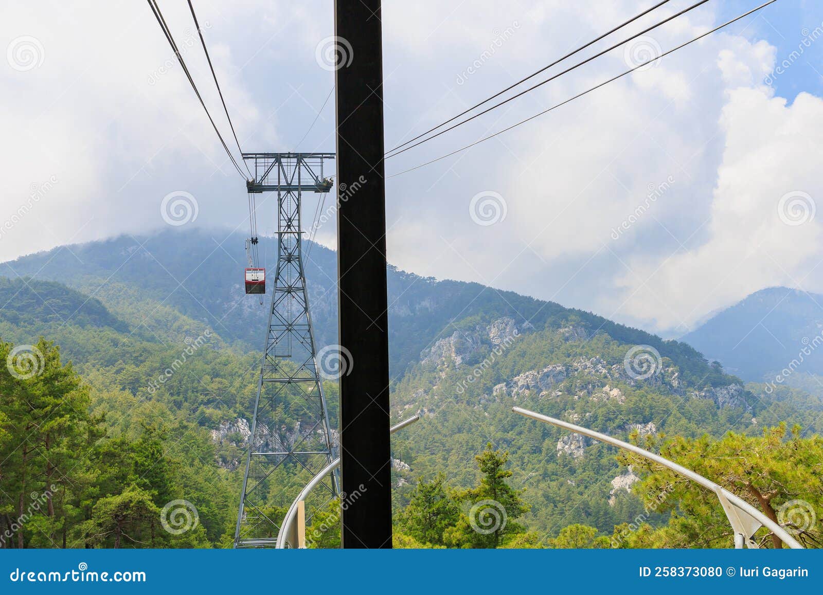 Cabin of the Cable Car Lift To Mount Stock Photo Image of editorial