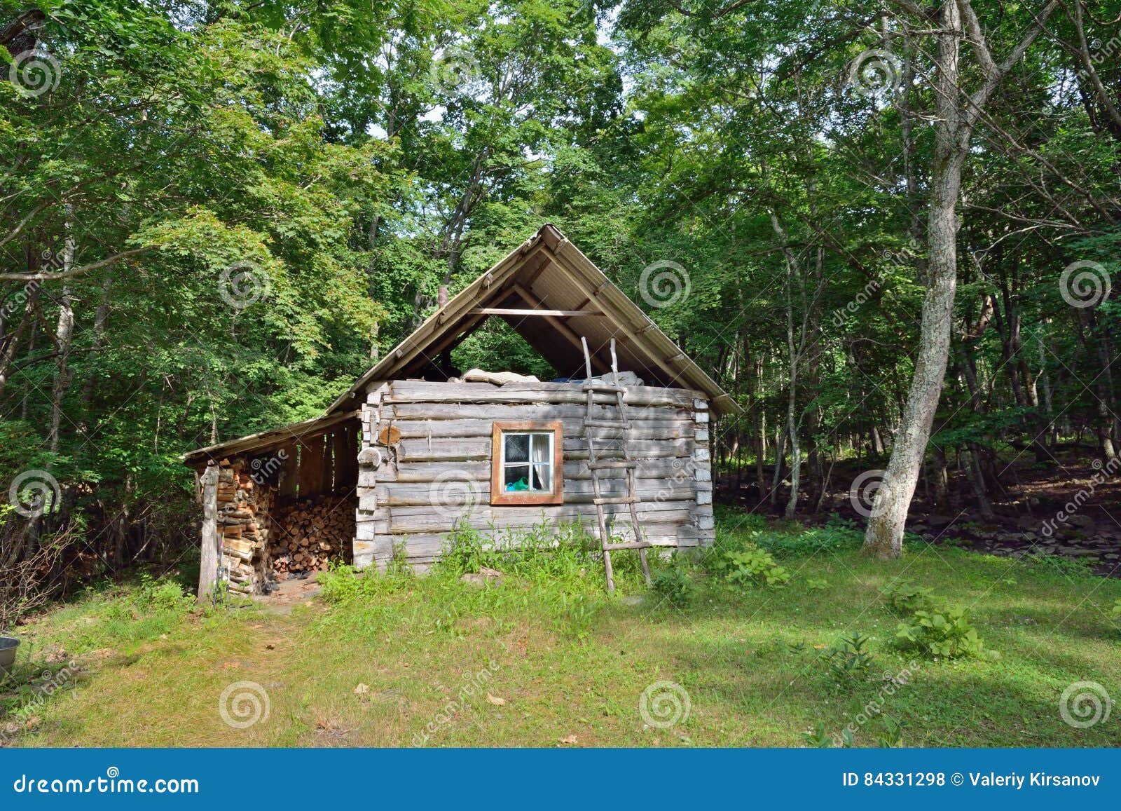 Cabin in forest 3 stock photo. Image of timbered, small - 84331298