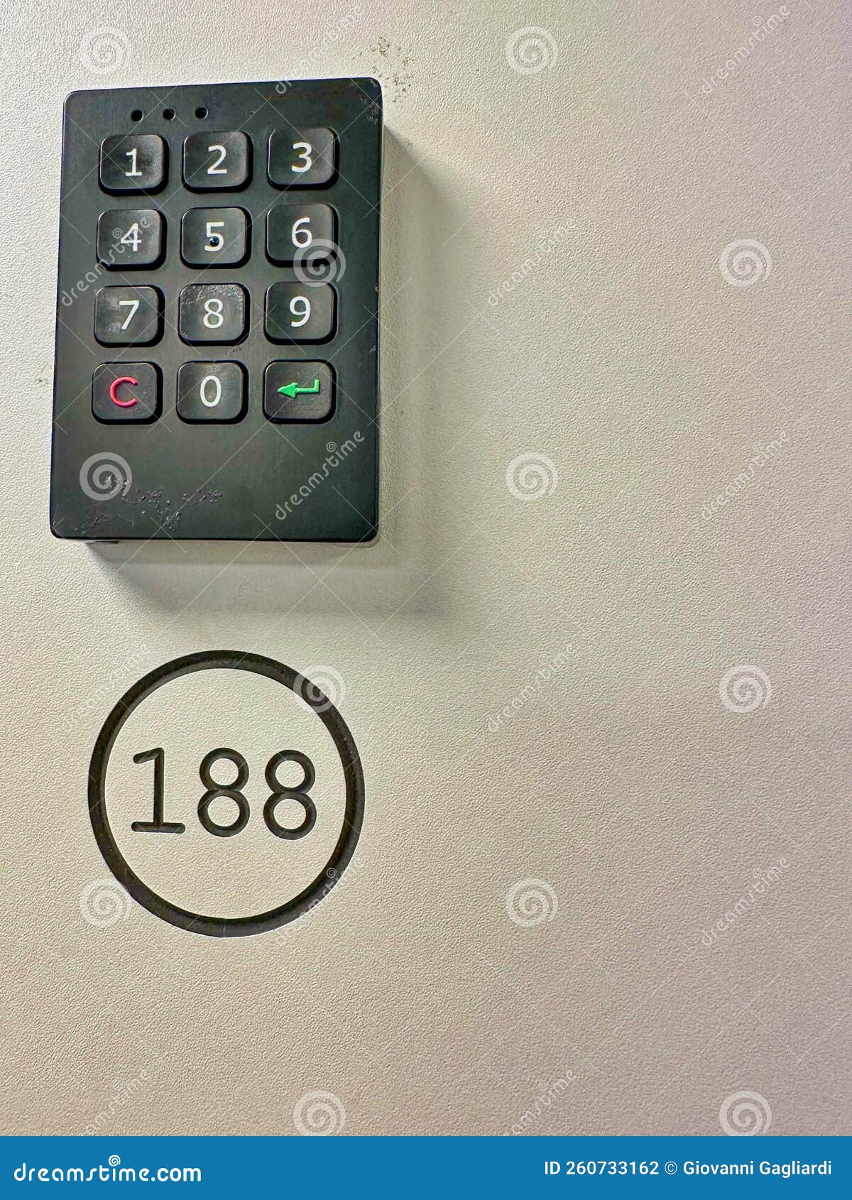 with Keypad for Electronic Opening Stock Photo Image of