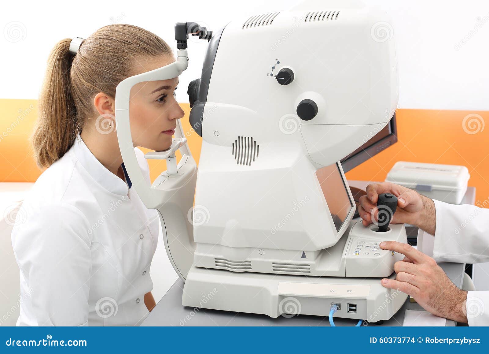 Ophthalmic Eye Examination. Stock Photo Image of doctor