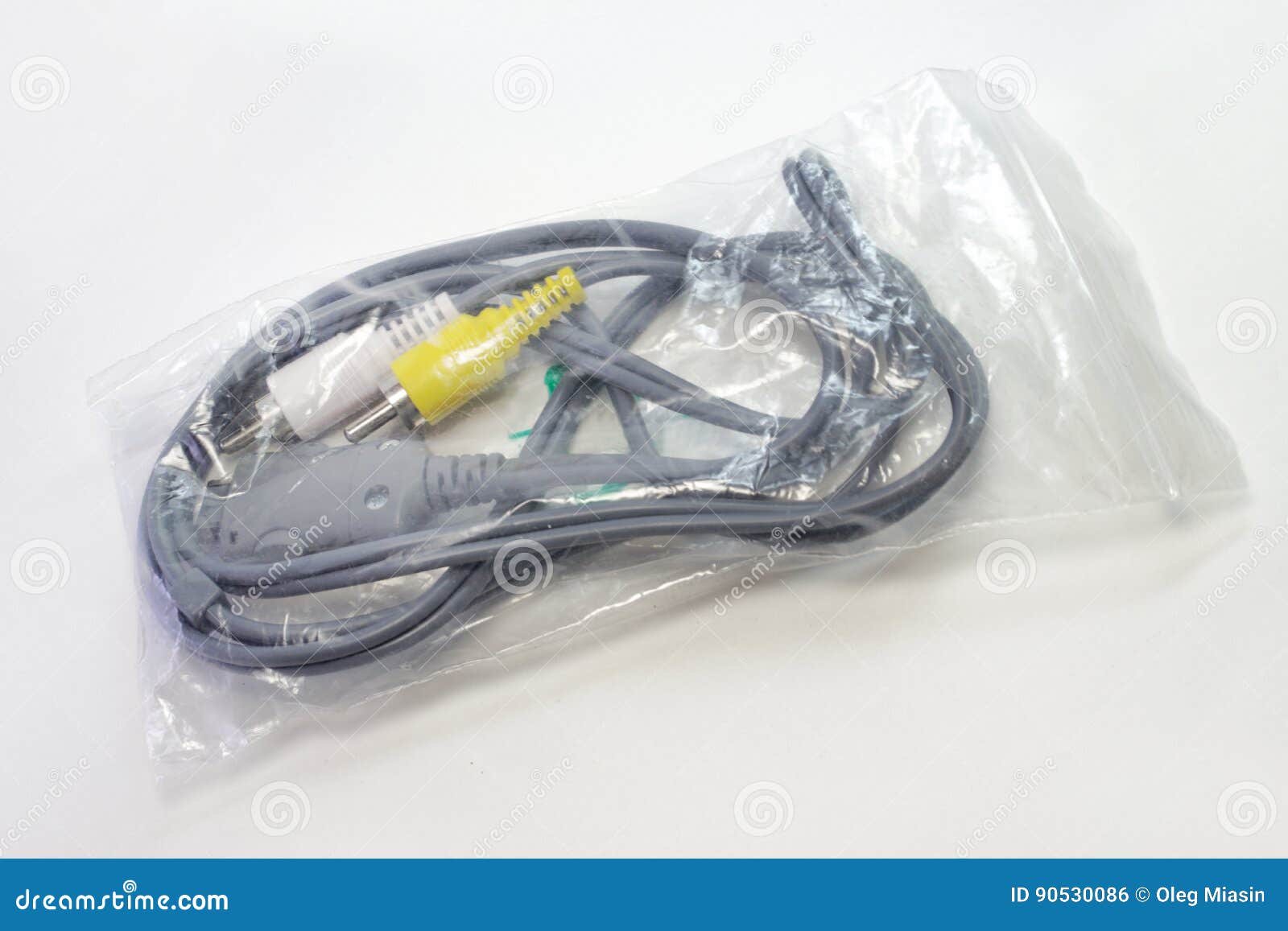Cable for the Analog Connection of the Digital Camera To a TV Stock Photo Image of link