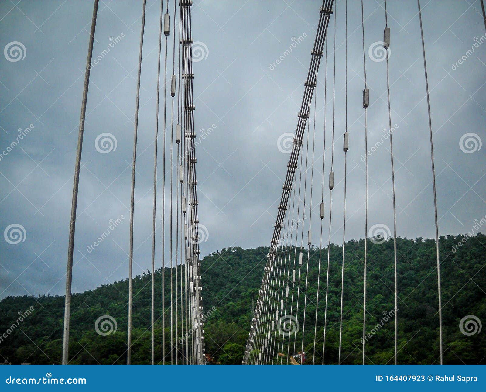 Cable Bridge Over Ganga River in Rishikesh India, Cable Rope Bridge in India Stock Image Image