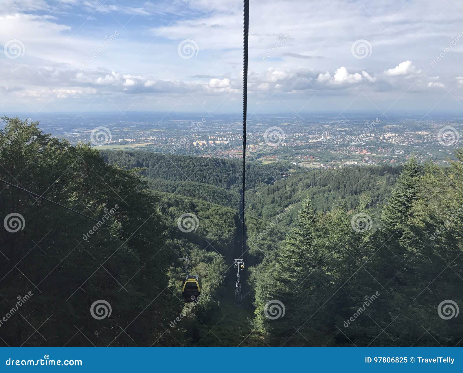 Cable car in BielskoBiala stock image. Image of poland 97806825