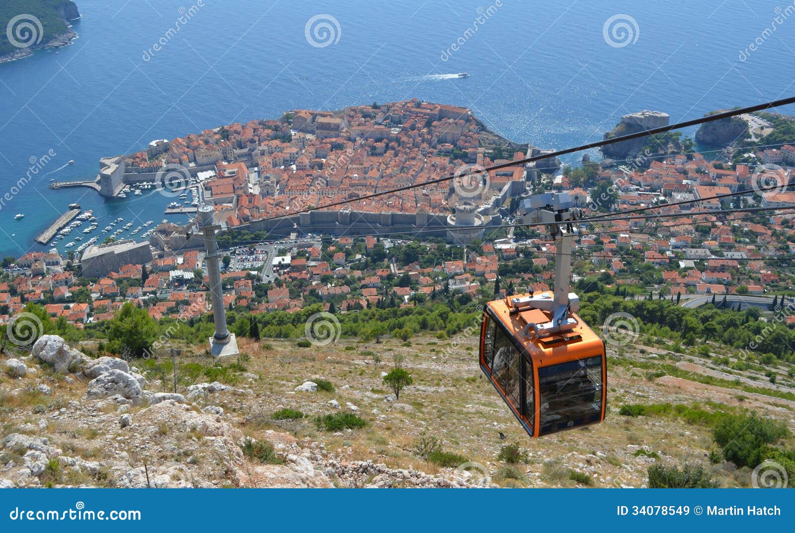 Cable Car Dubrovnik stock image. Image of harbour, croatia 34078549