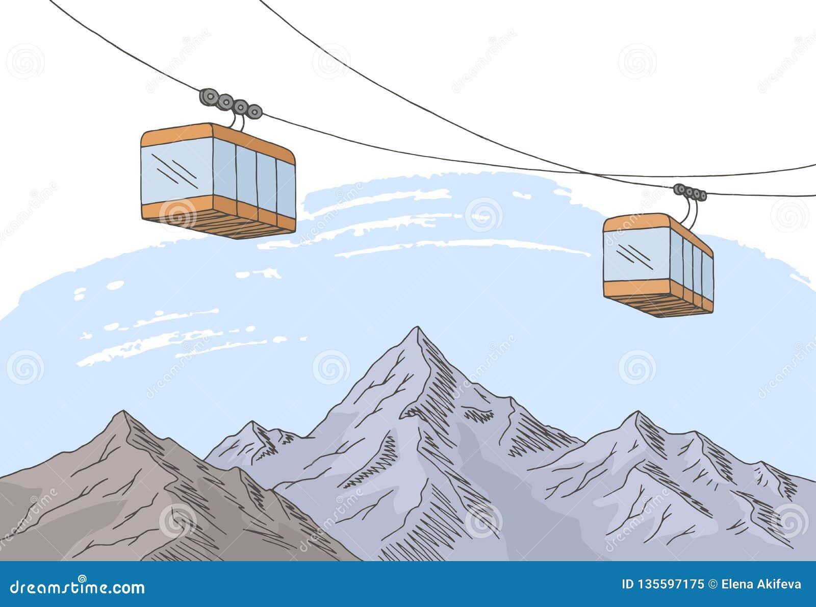 cable car illustration cable car illustration