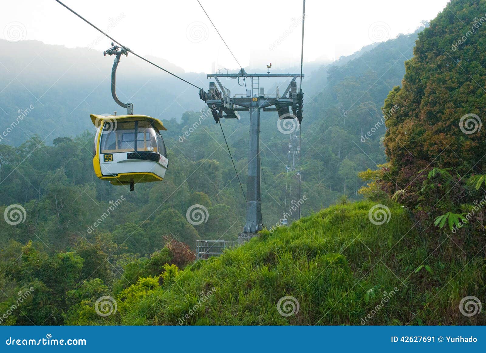 cable car on moutain