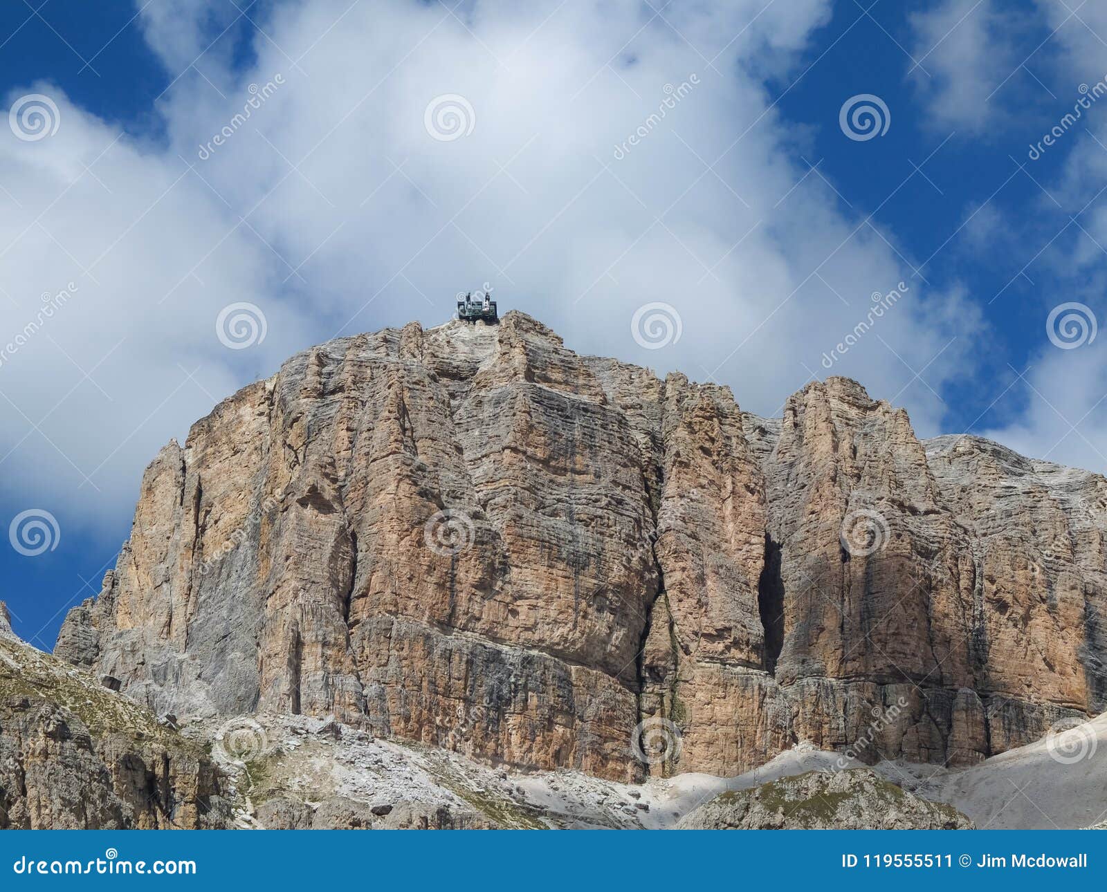 Cable Car Platform Dolomites Italy. Stock Image Image of mountain
