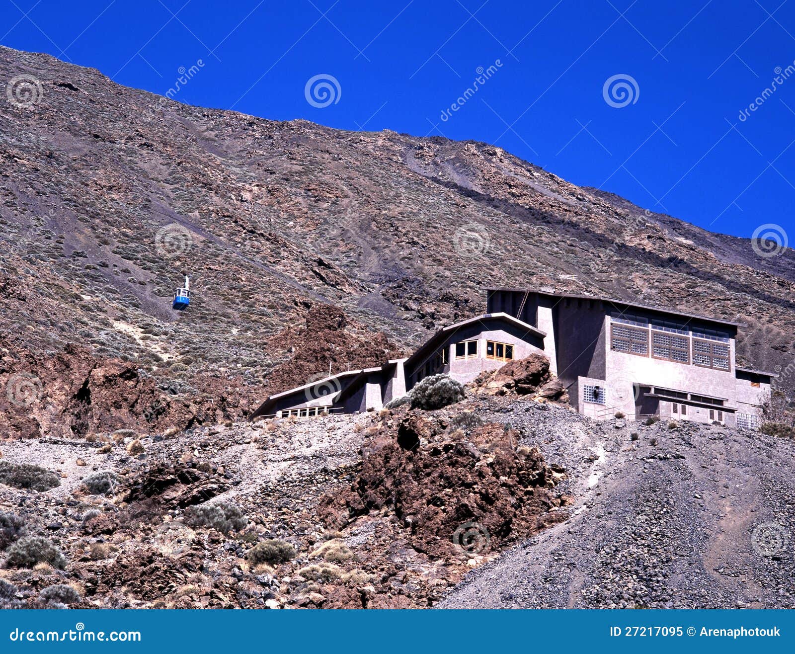 Cable Car Station, Mount Teide, Tenerife. Stock Image Image of park