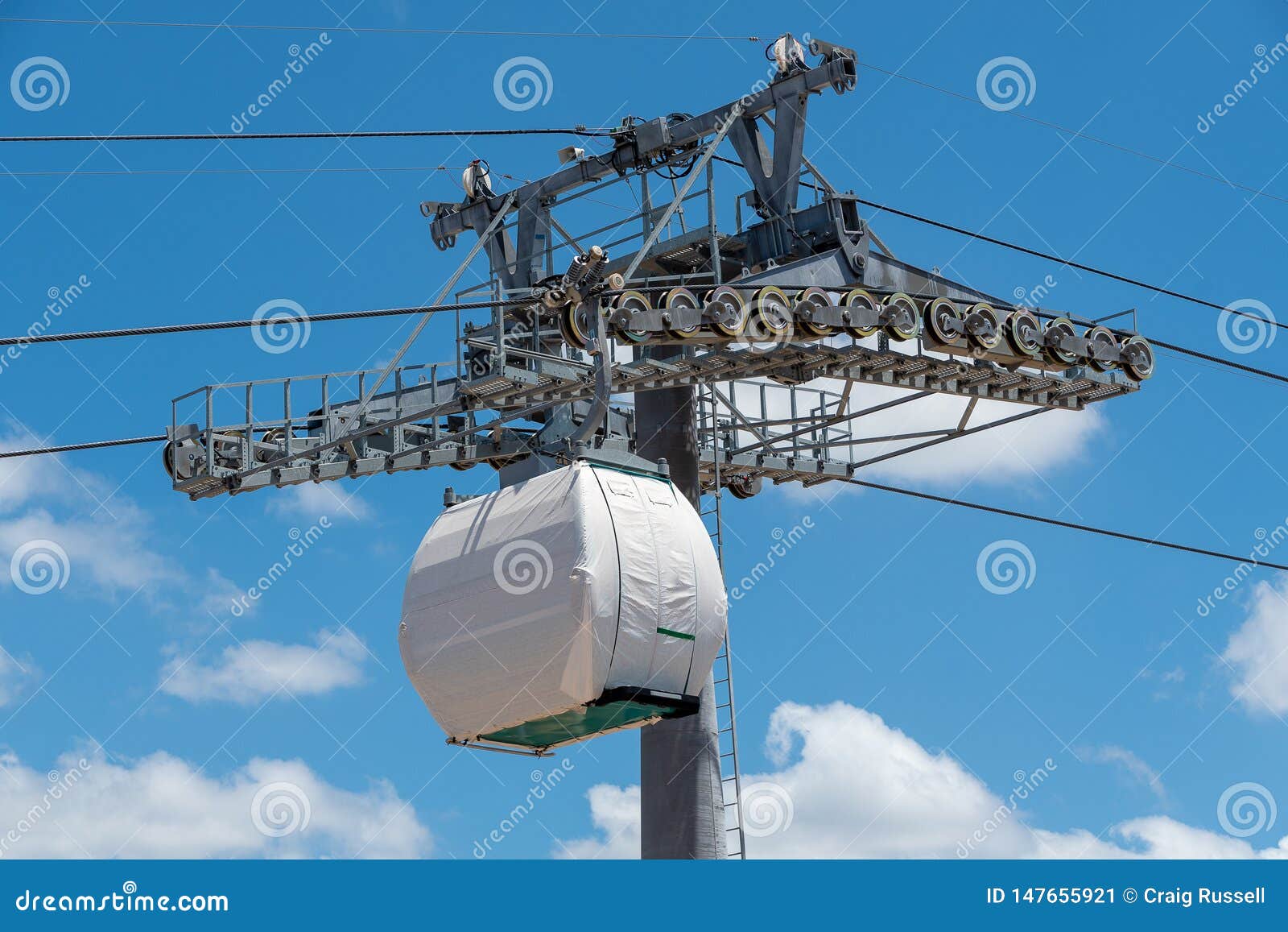 Cable Car System Being Tested Stock Image Image of cableway, tourism
