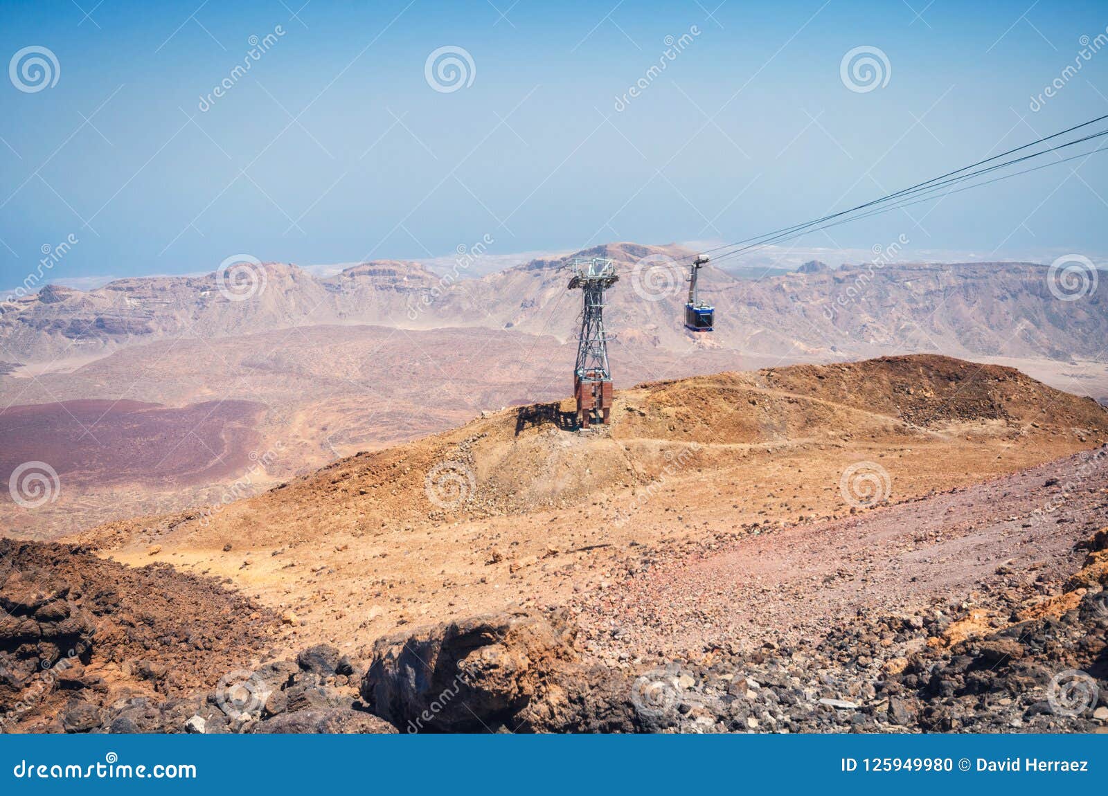 Cable Car To Teide Volcano Peak Stock Photo Image of caldera, lift