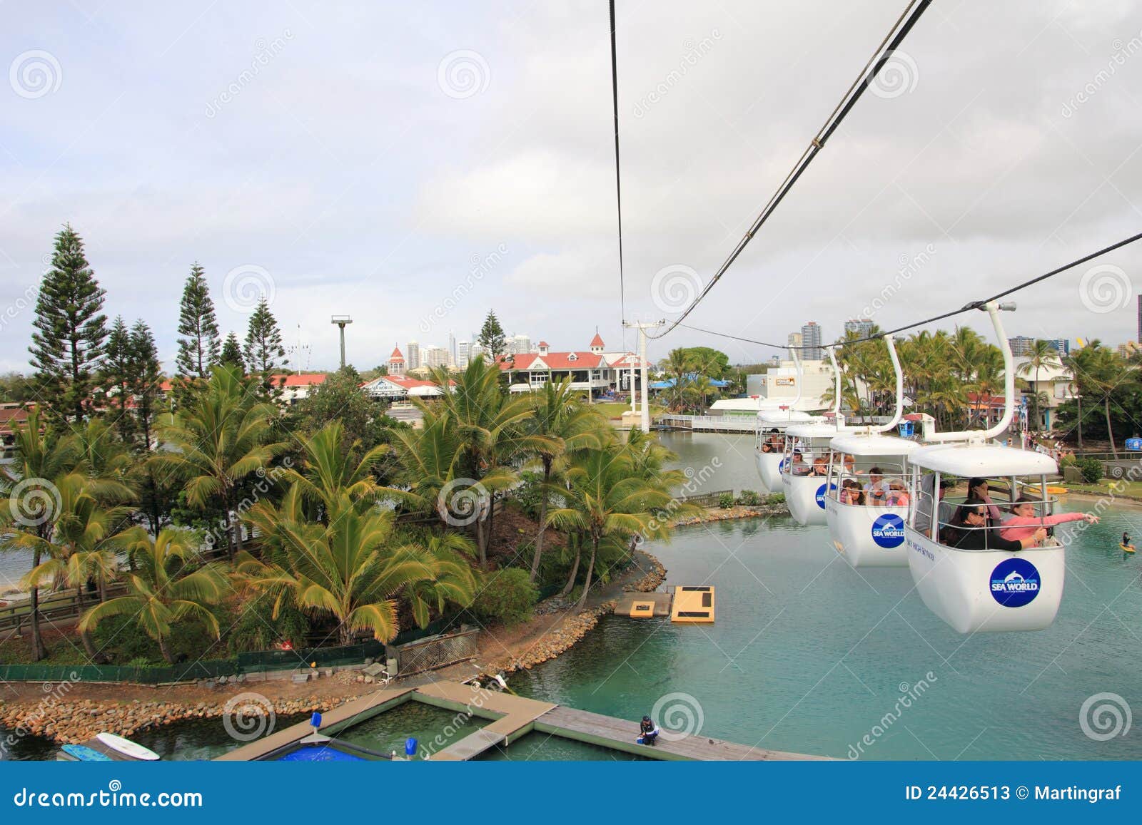 Cable Pulley in Sea World Theme Park Editorial Stock Photo Image of