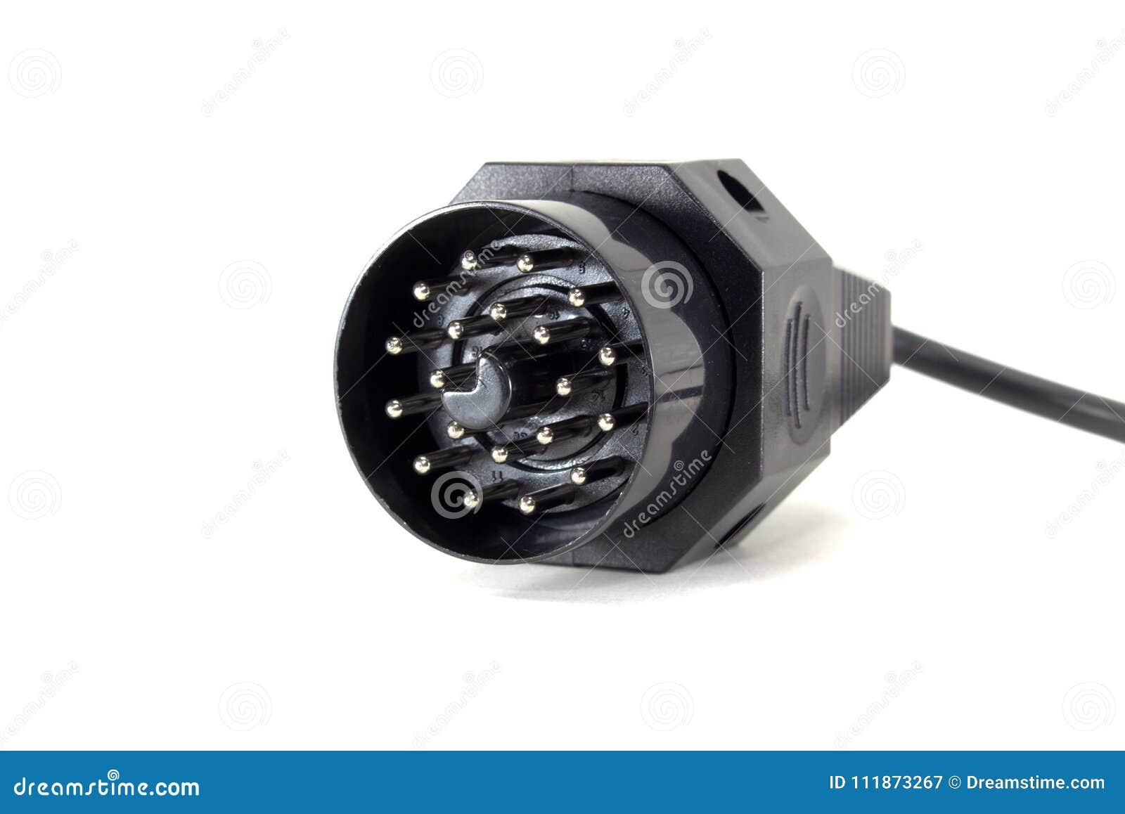 Cable Connector for Computer Diagnostics of a Car Stock Image Image