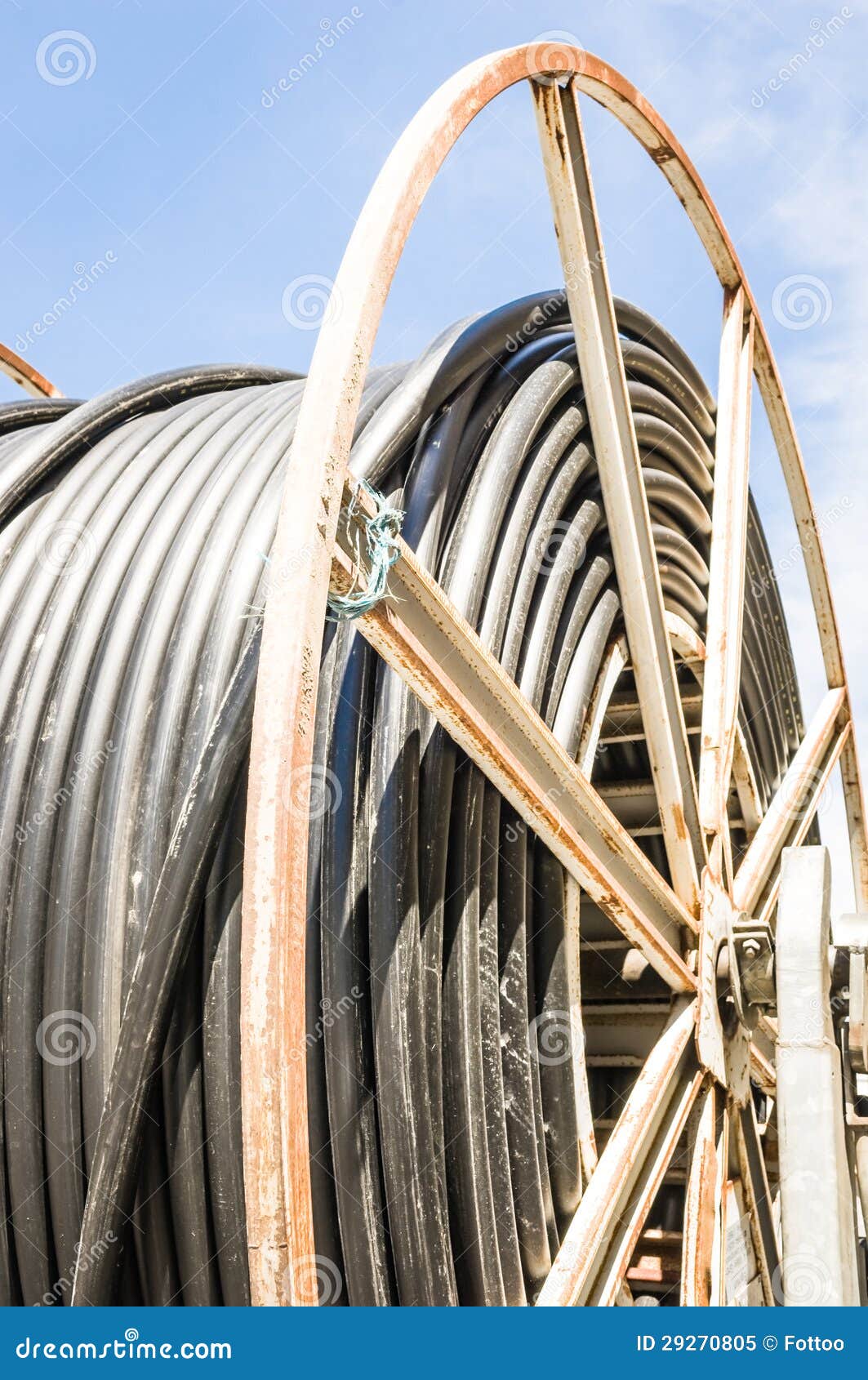 Cable drum stock image. Image of diagonal, rolled, large 29270805