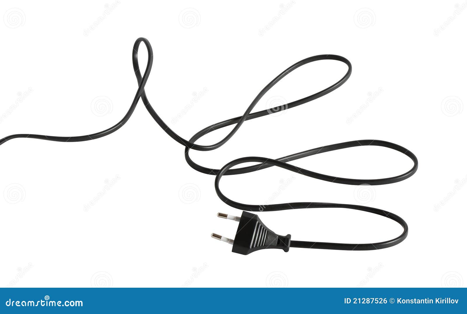 Cable with Electric Plug stock photo. Image of white 21287526