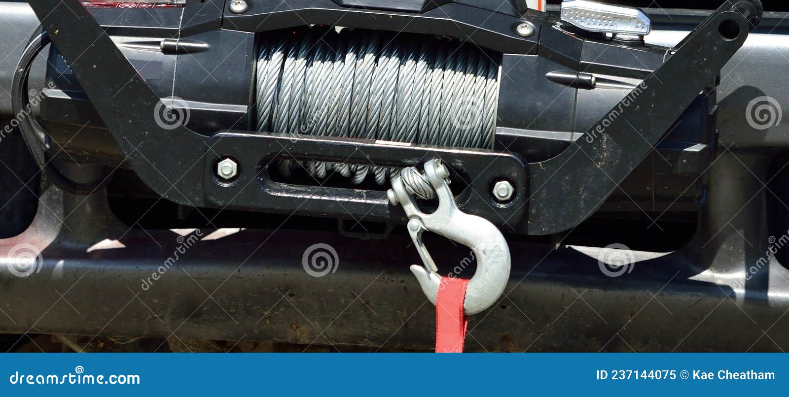 Cable on Emergency Vehicle Winch Stock Image Image of vehicle, heavy