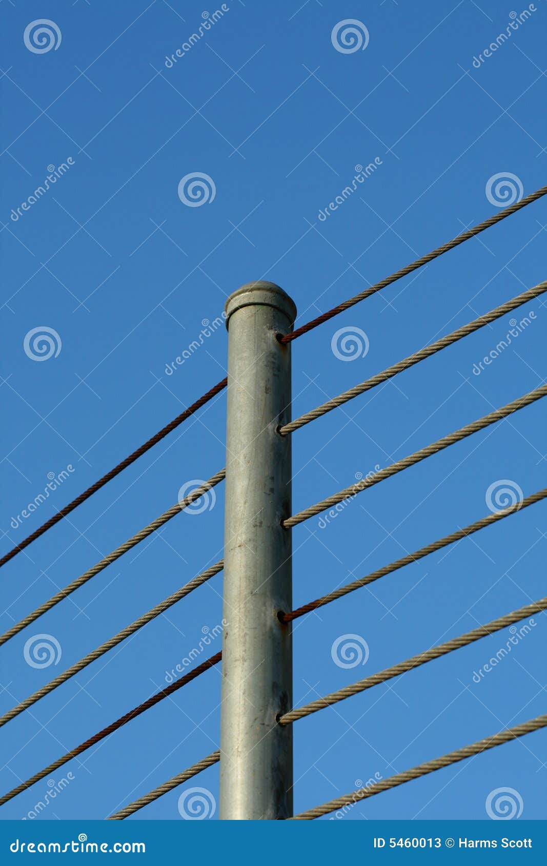 Cable fence stock image. Image of connected, blue, barrier 5460013