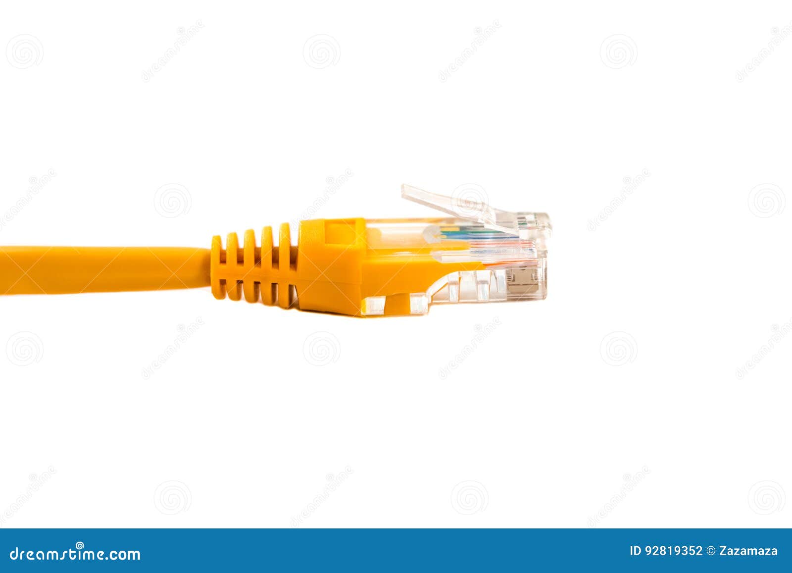 Cable Head into Head Isolated. Stock Photo