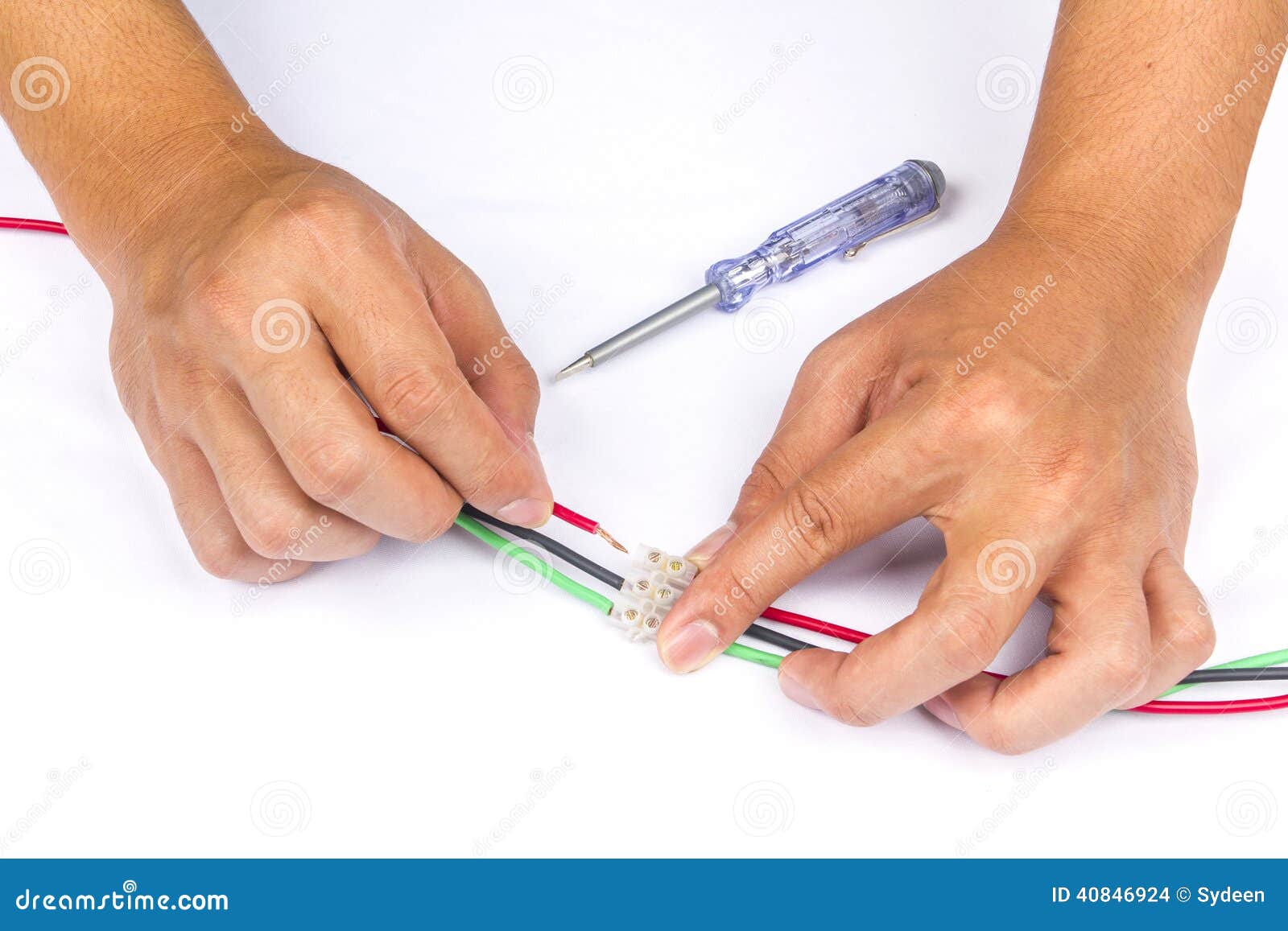 Cable joint with connector stock photo. Image of equipment 40846924