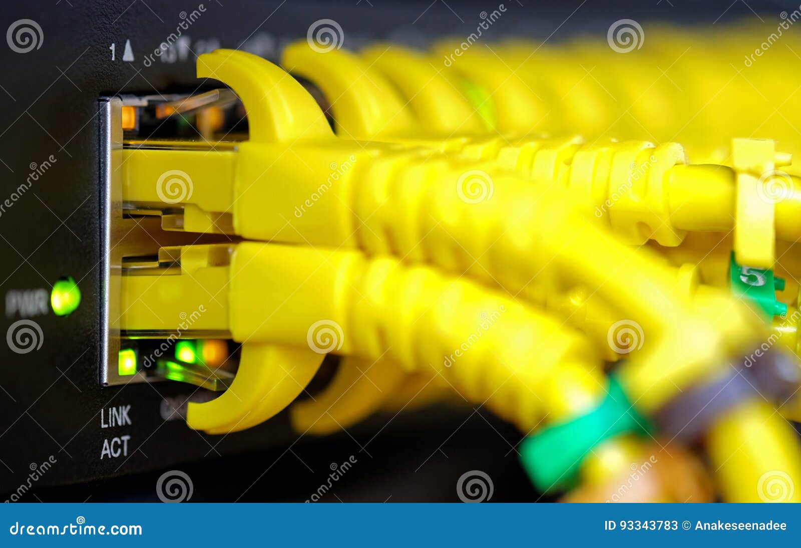 Cable lan for stock image. Image of color, computer 93343783