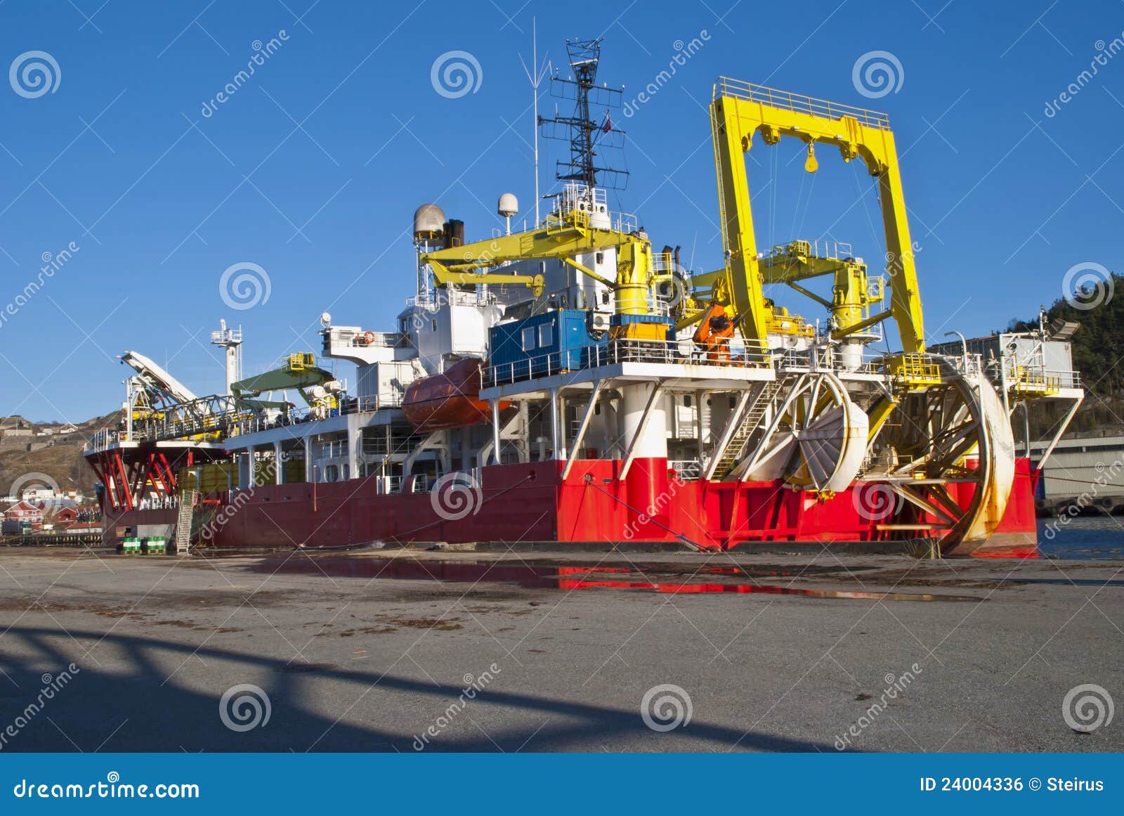 Cablelaying vessel stock photo. Image of transport, boat 24004336
