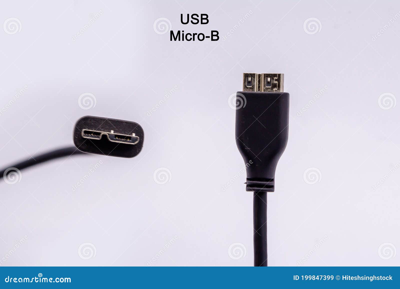 Cable Micro USB Tipo B De Diferentes ángulos Aislado Contra Fondo Blanco Cable Conector De Disco Duro Externo Imagen de archivo - Imagen de tarjeta, datos:
